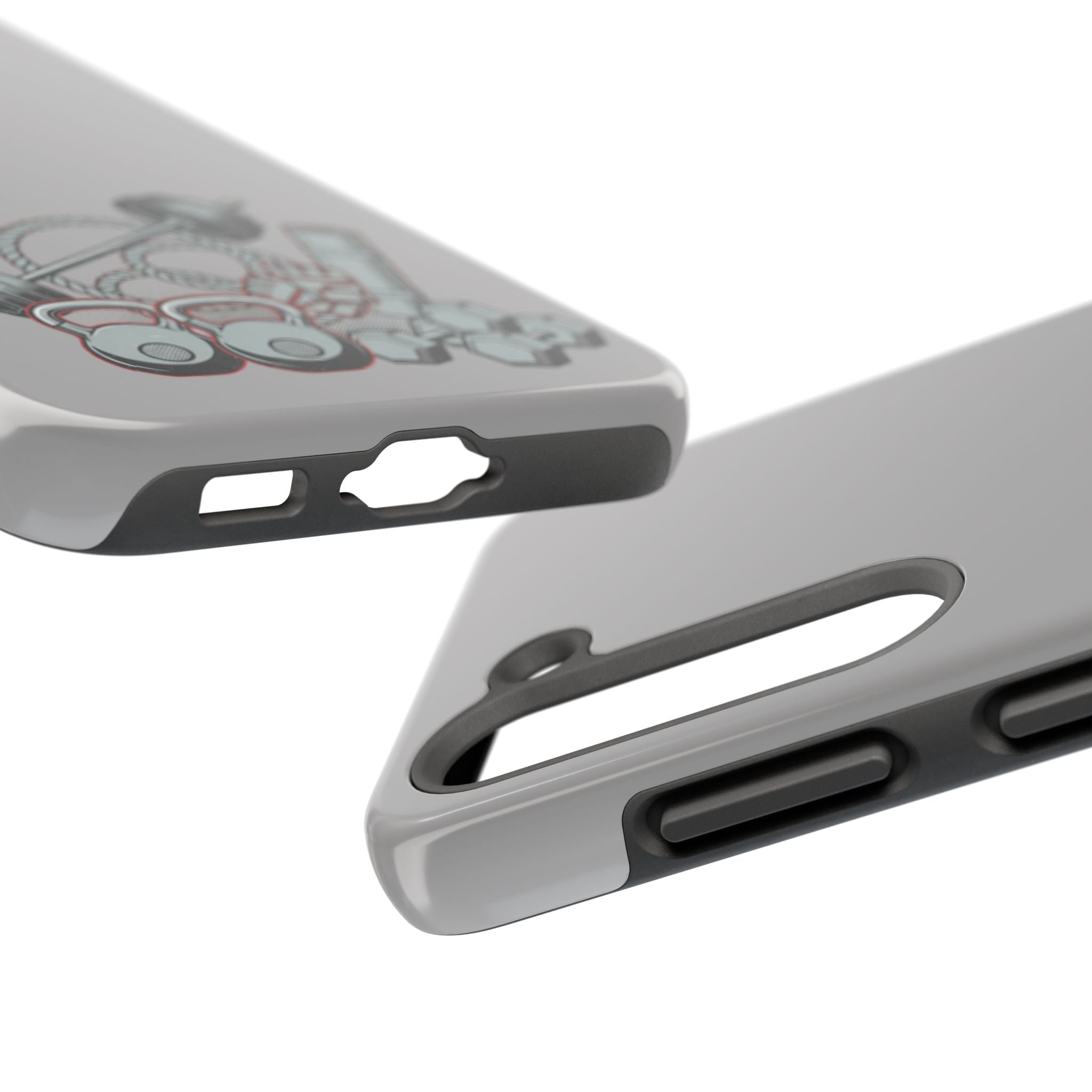 Fitness Gear Tough Phone Case — Dumbbells, Kettlebells & Jump Rope Design