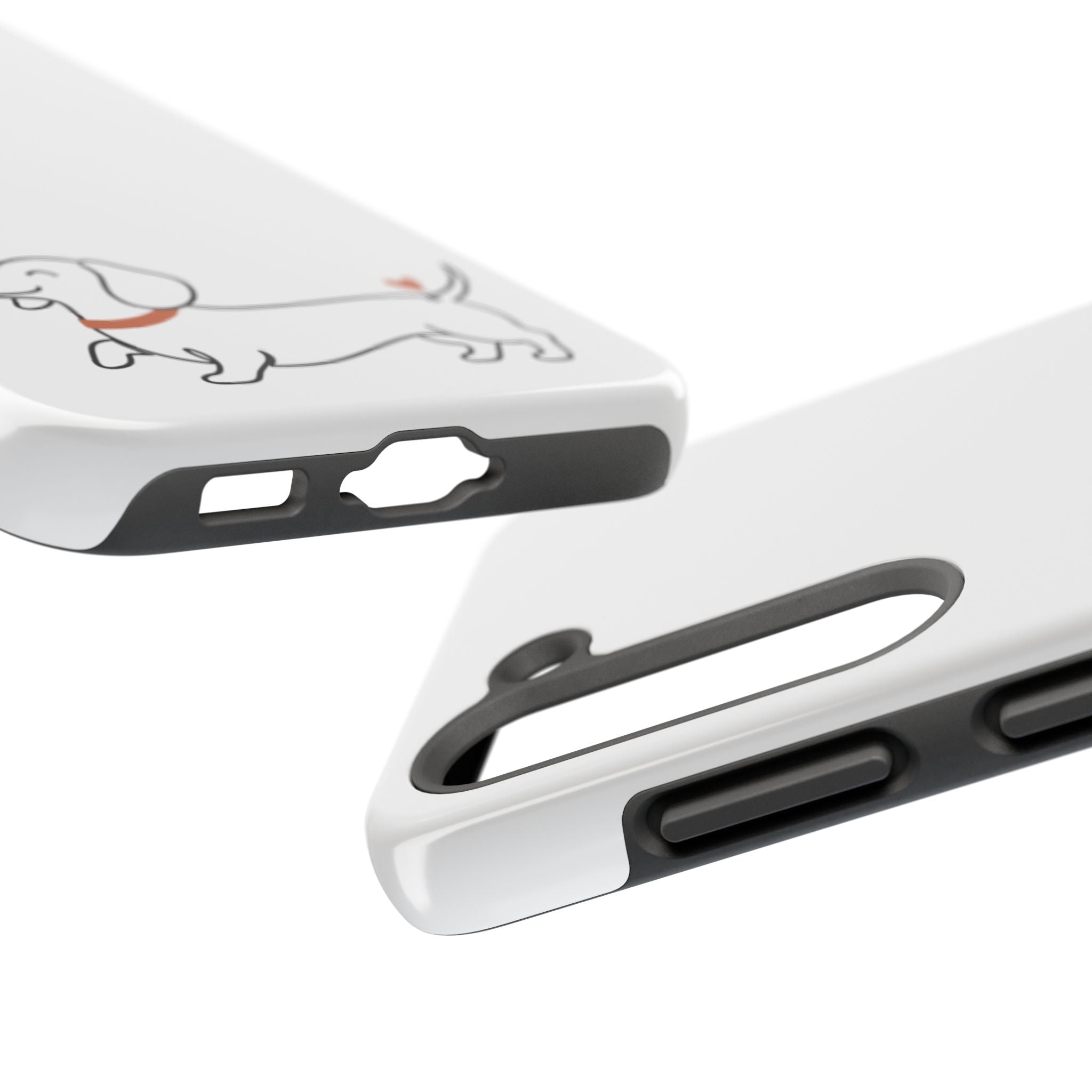 Dachshund Heart Tough Phone Case – Cute Wiener Dog Protective Phone Cover