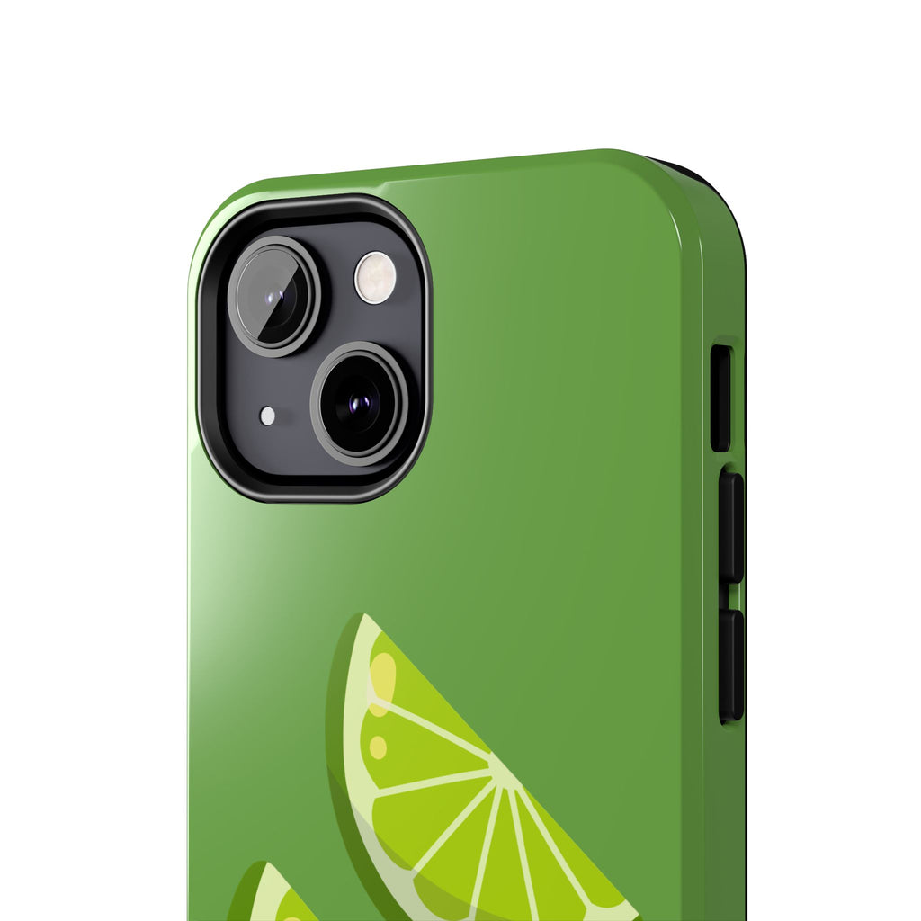 Lime Slice Tough Phone Case — Bright Green Citrus Protective Cover