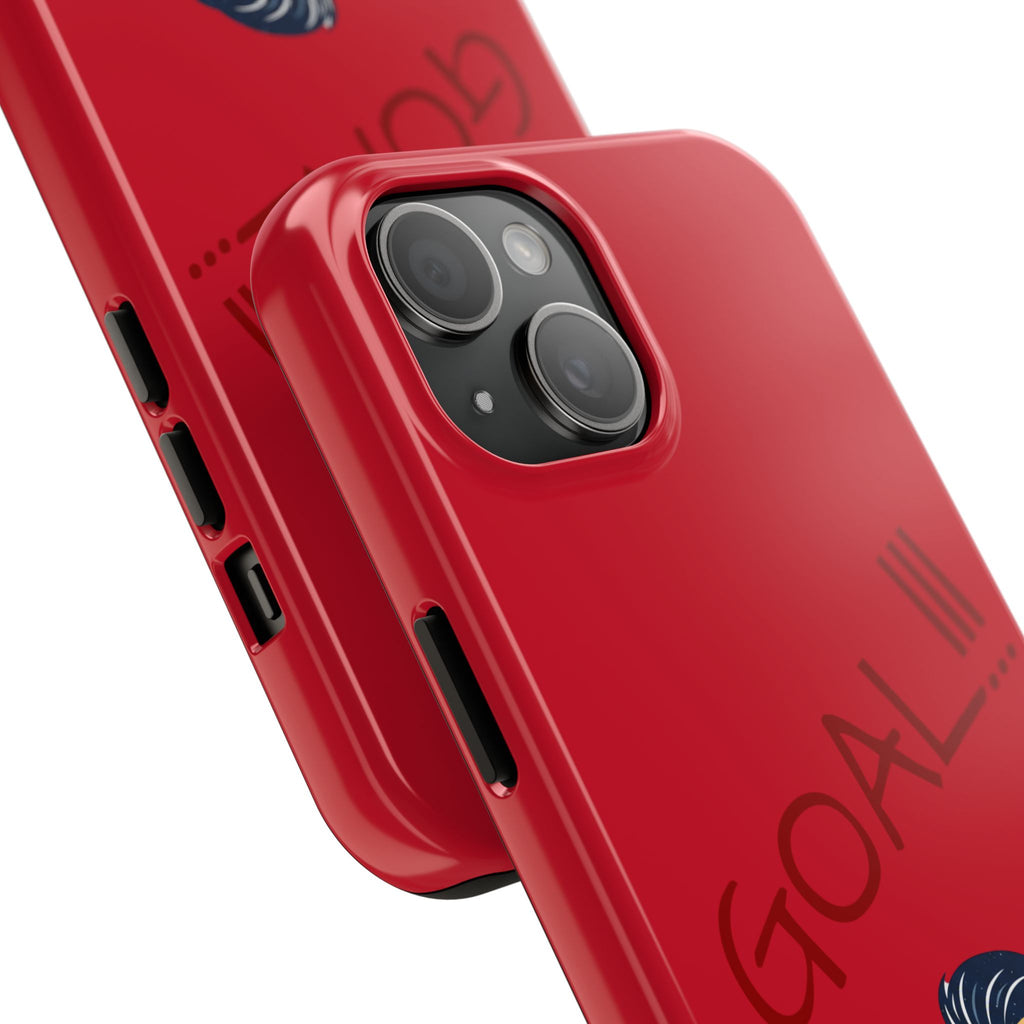 Phone Case — 'GOAL!!!' Cartoon Soccer Player Tough Protective Case