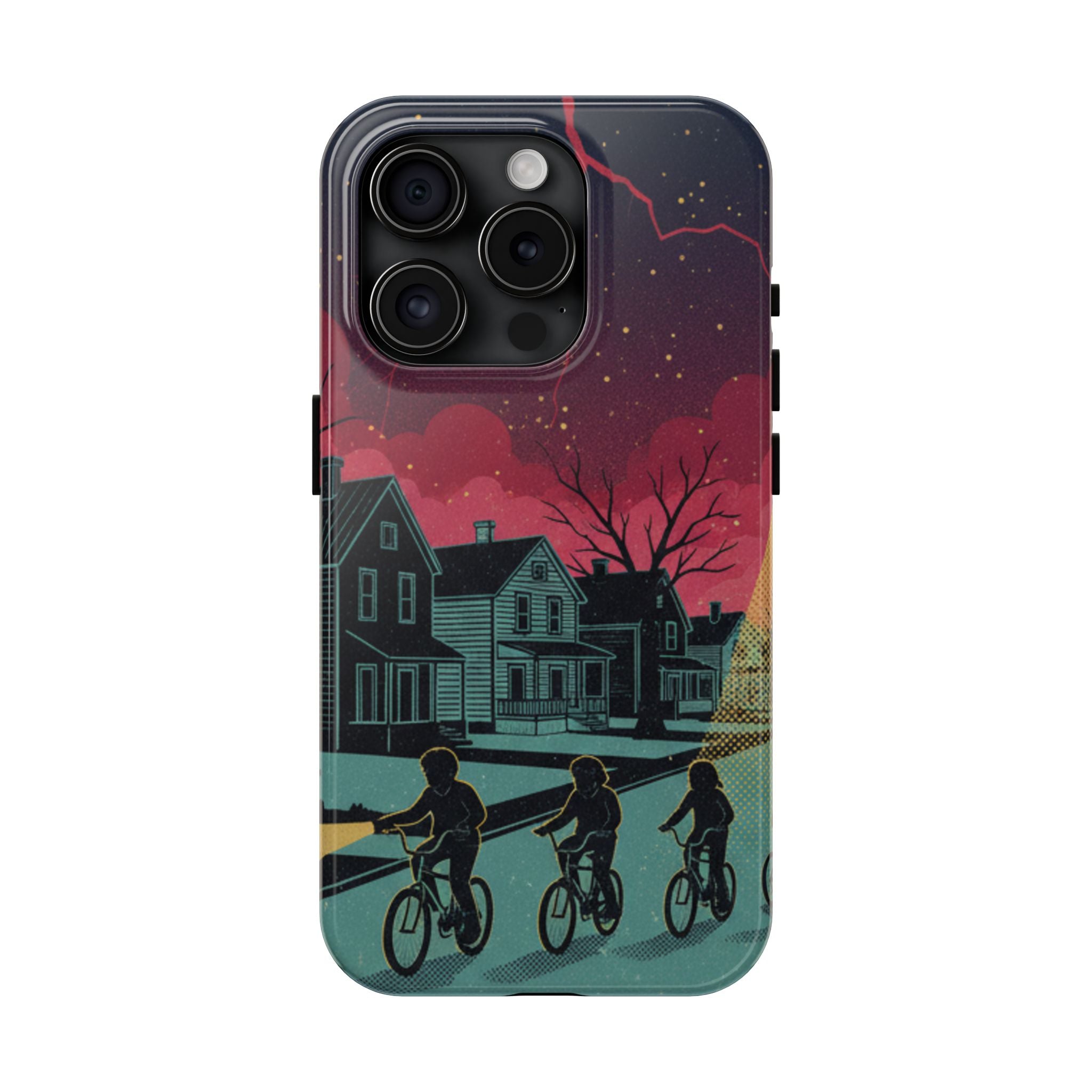 Tough Phone Case — Nostalgic Night Bike Ride Sky Design