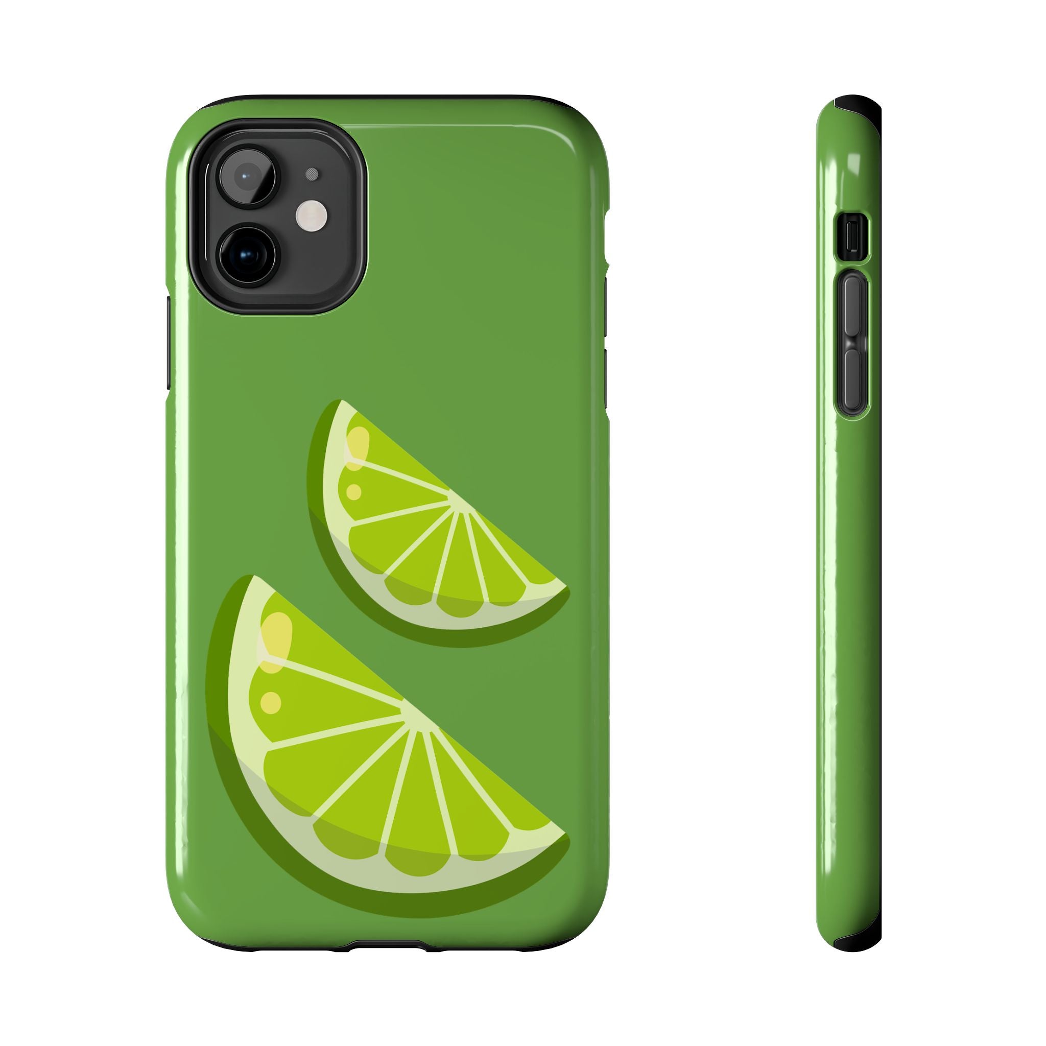 Lime Slice Tough Phone Case — Bright Green Citrus Protective Cover