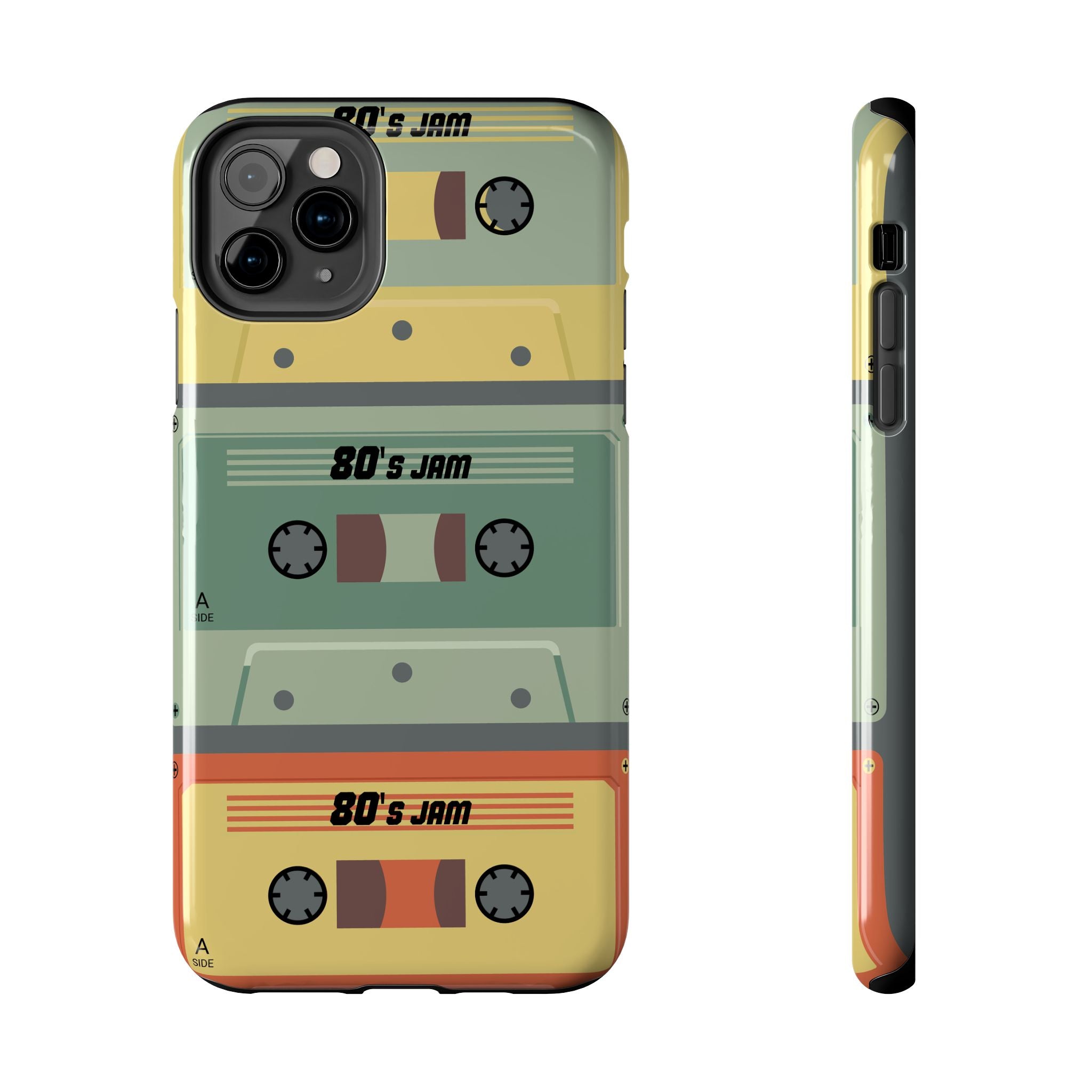 Retro 80s Cassette Tough Phone Case — "80's Jam" Vintage Tape Design
