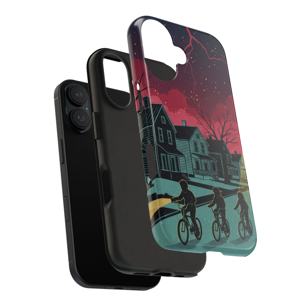 Tough Phone Case — Nostalgic Night Bike Ride Sky Design