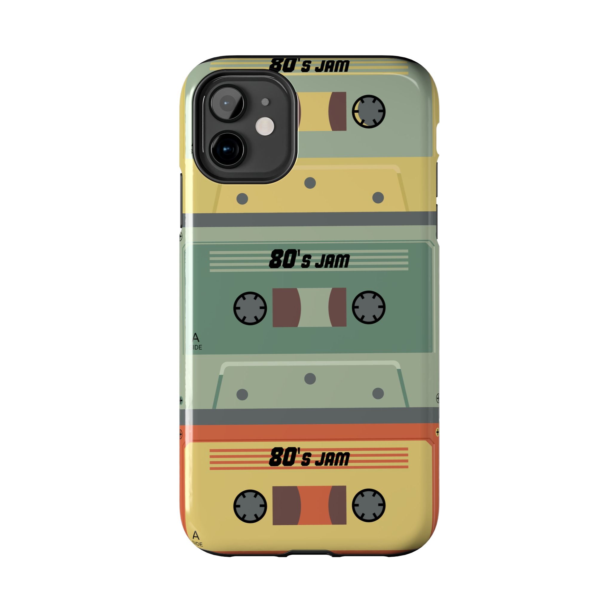 Retro 80s Cassette Tough Phone Case — "80's Jam" Vintage Tape Design