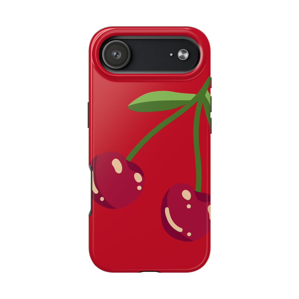 Cherry Red Tough Phone Case — Cute Retro Fruit iPhone Case