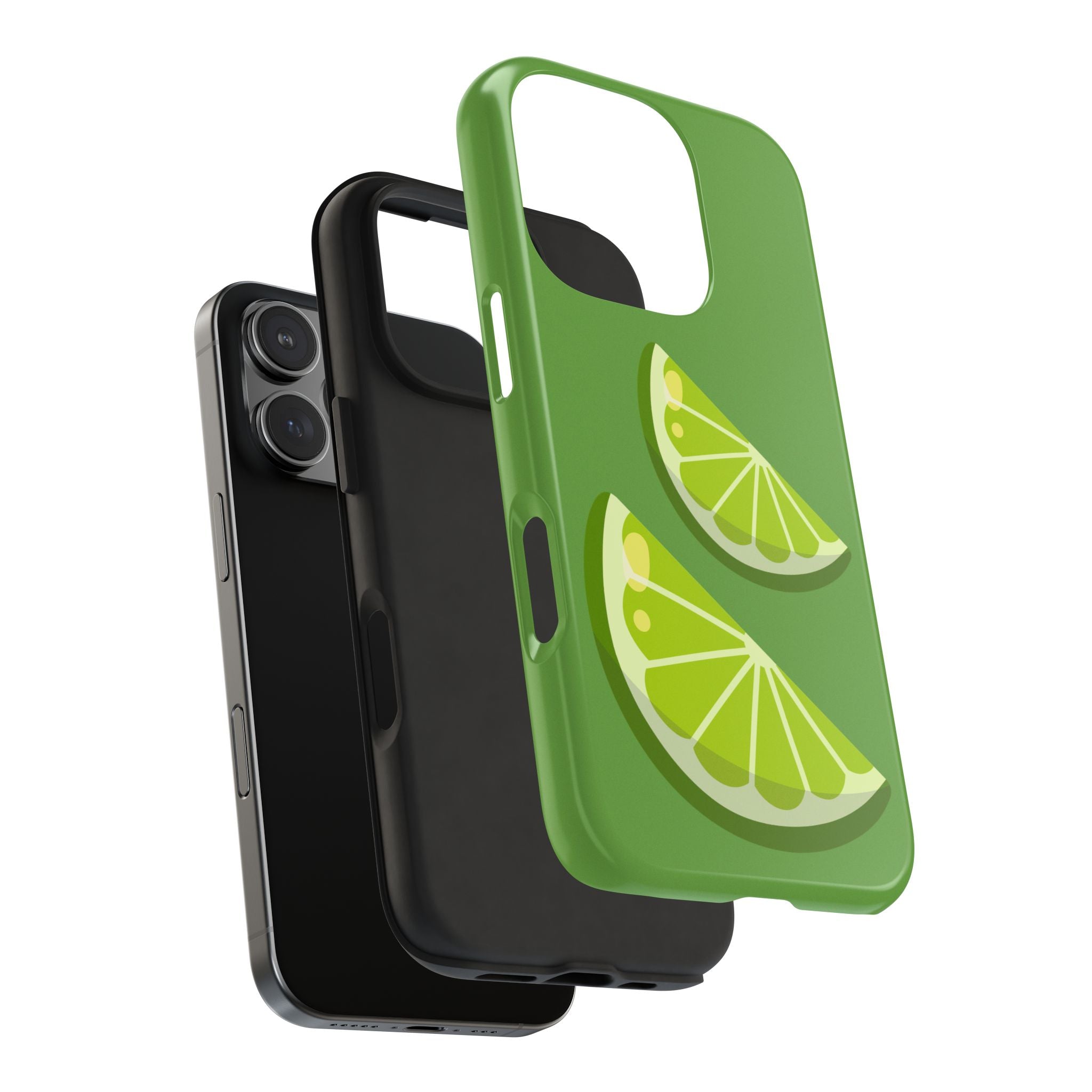 Lime Slice Tough Phone Case — Bright Green Citrus Protective Cover