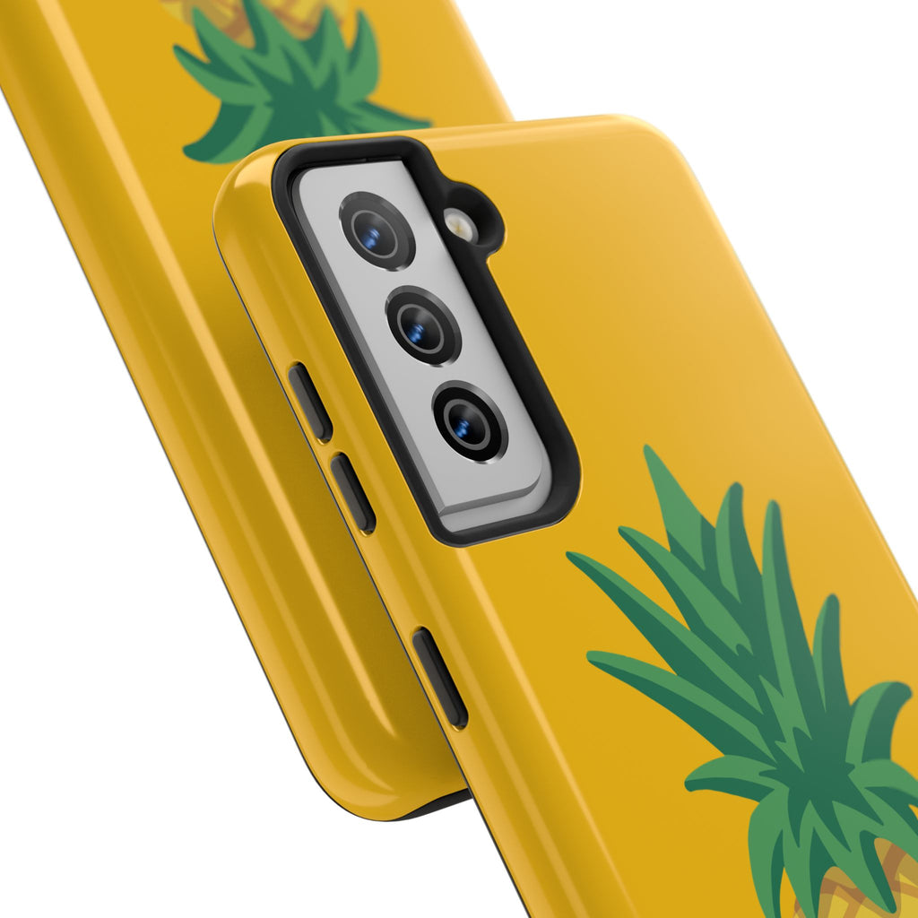 Pineapple Tough Phone Case — Bright Yellow Protective Phone Cover