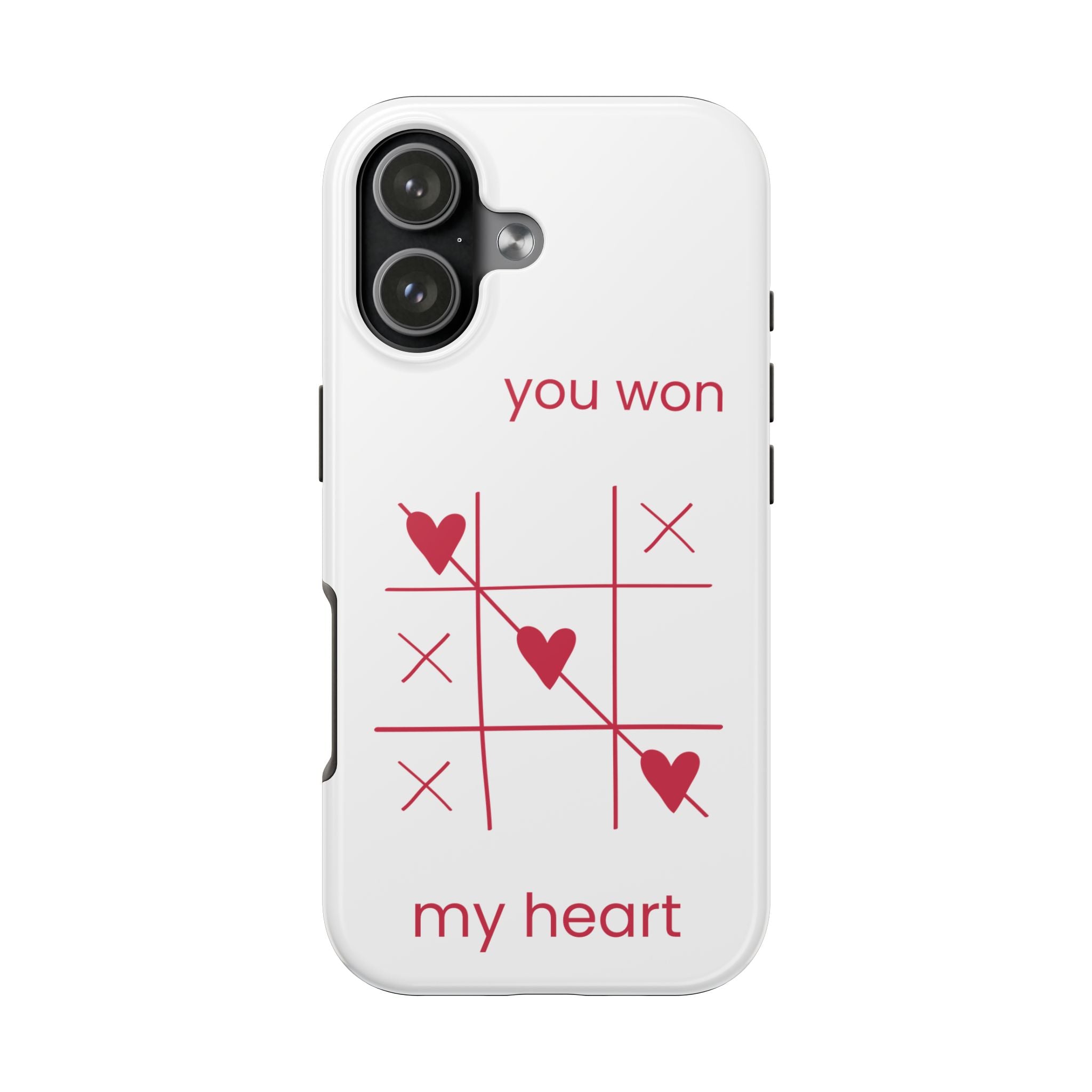 Tough Phone Case — "You Won My Heart" Tic-Tac-Toe Valentine Phone Cover