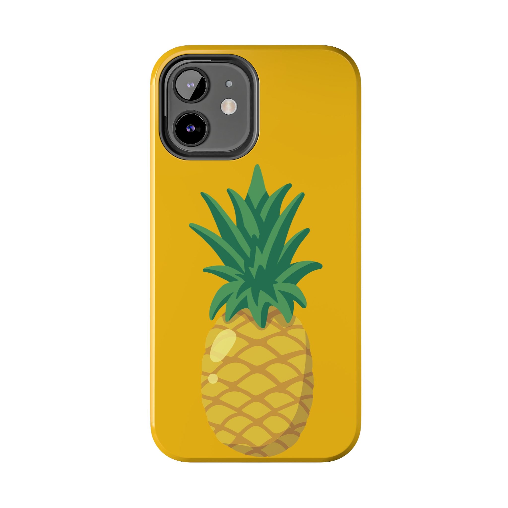 Pineapple Tough Phone Case — Bright Yellow Protective Phone Cover