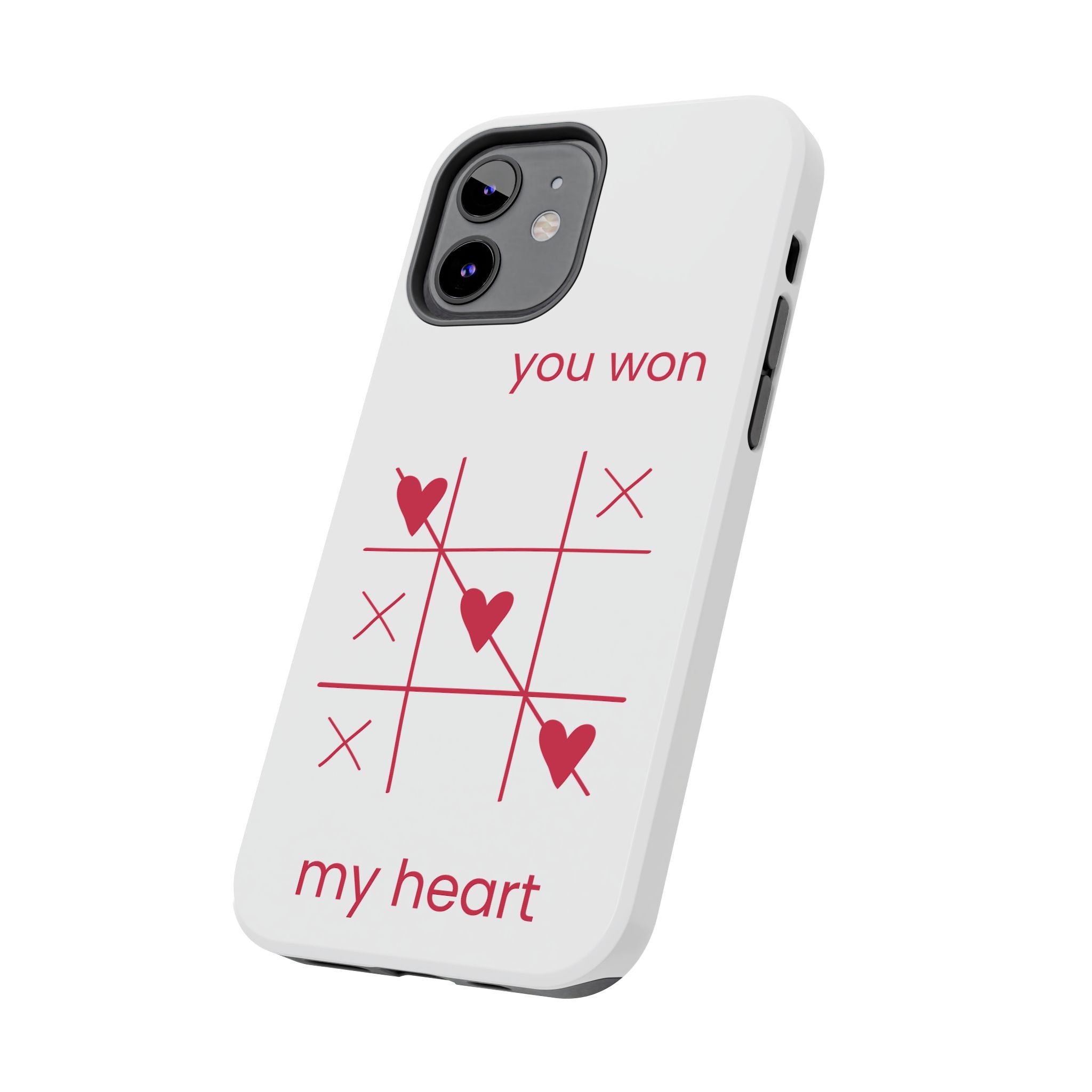 Tough Phone Case — "You Won My Heart" Tic-Tac-Toe Valentine Phone Cover