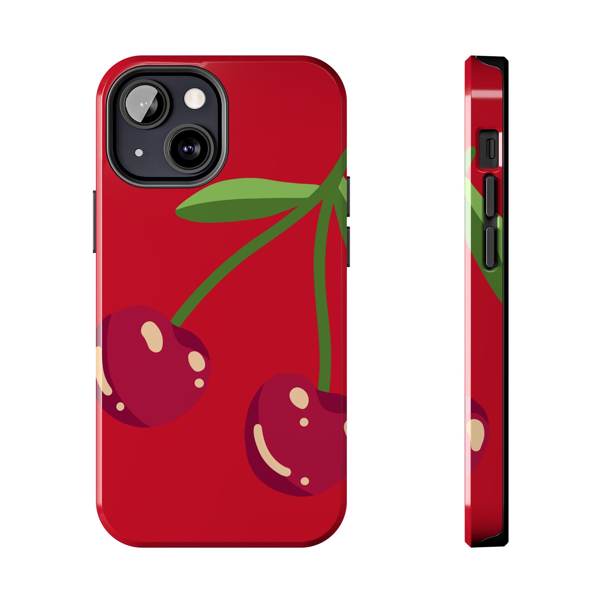 Cherry Red Tough Phone Case — Cute Retro Fruit iPhone Case