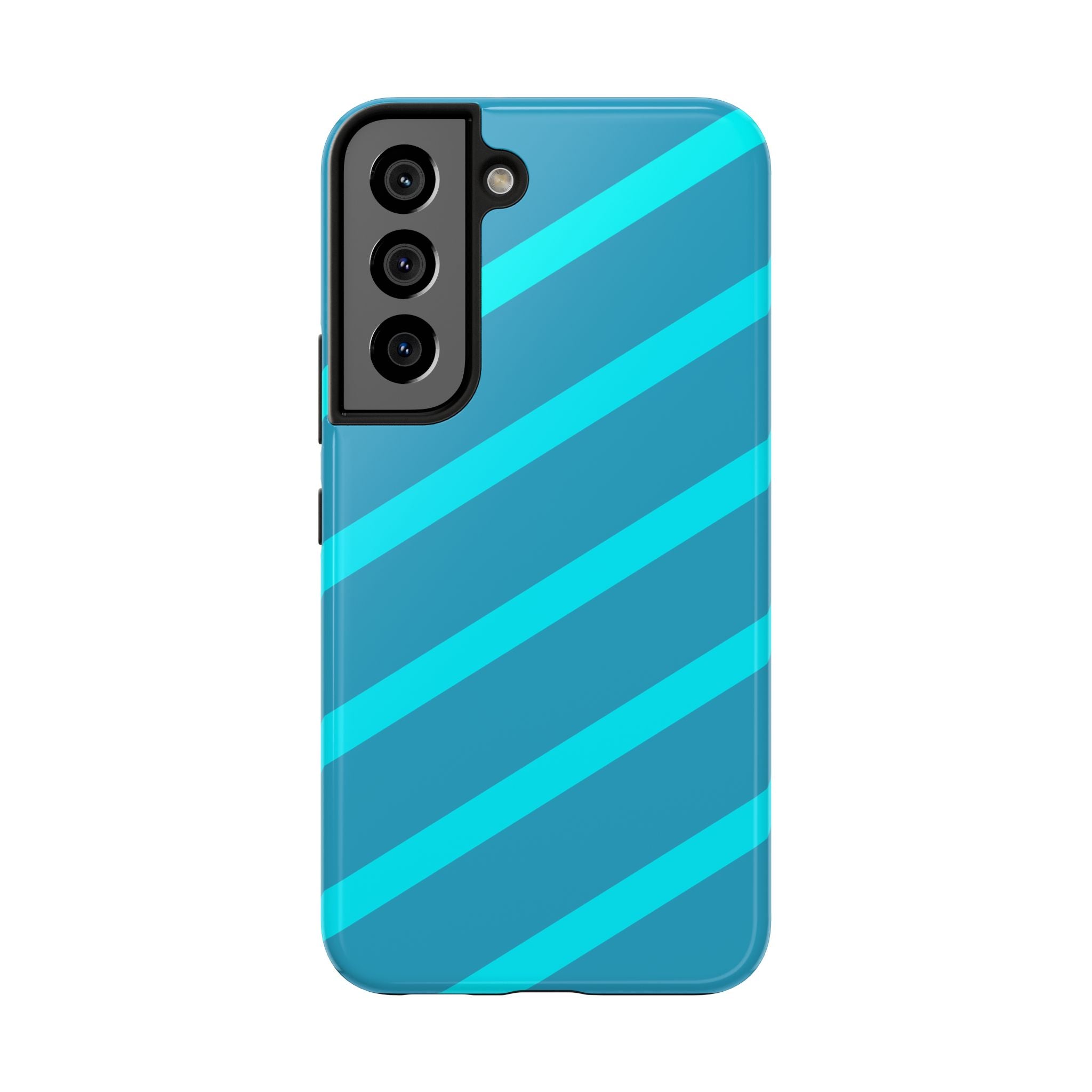 Tough Phone Case — Blue Diagonal Stripe Shockproof Cover