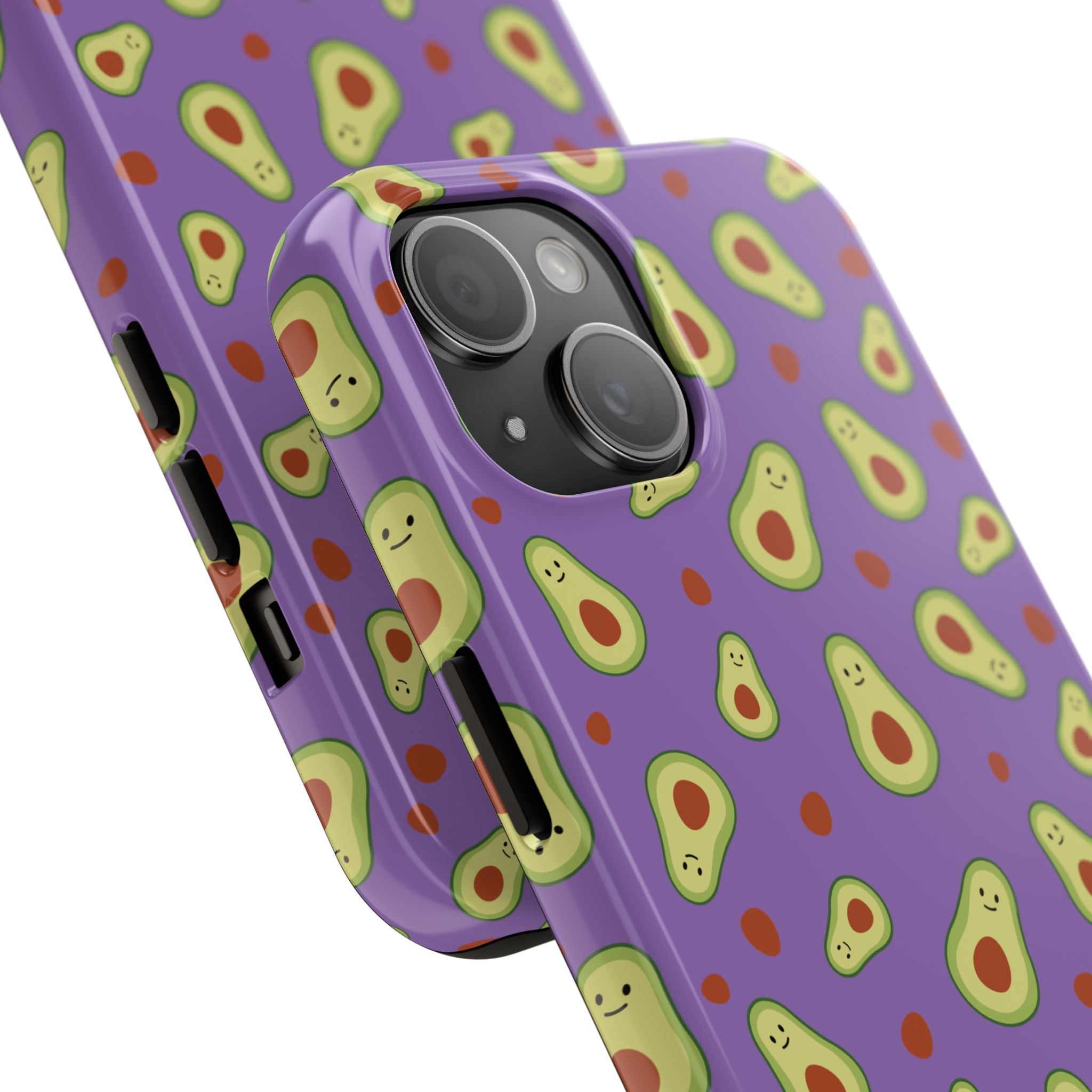 Avocado Pattern Tough Phone Case — Cute Purple Avocado Phone Cover