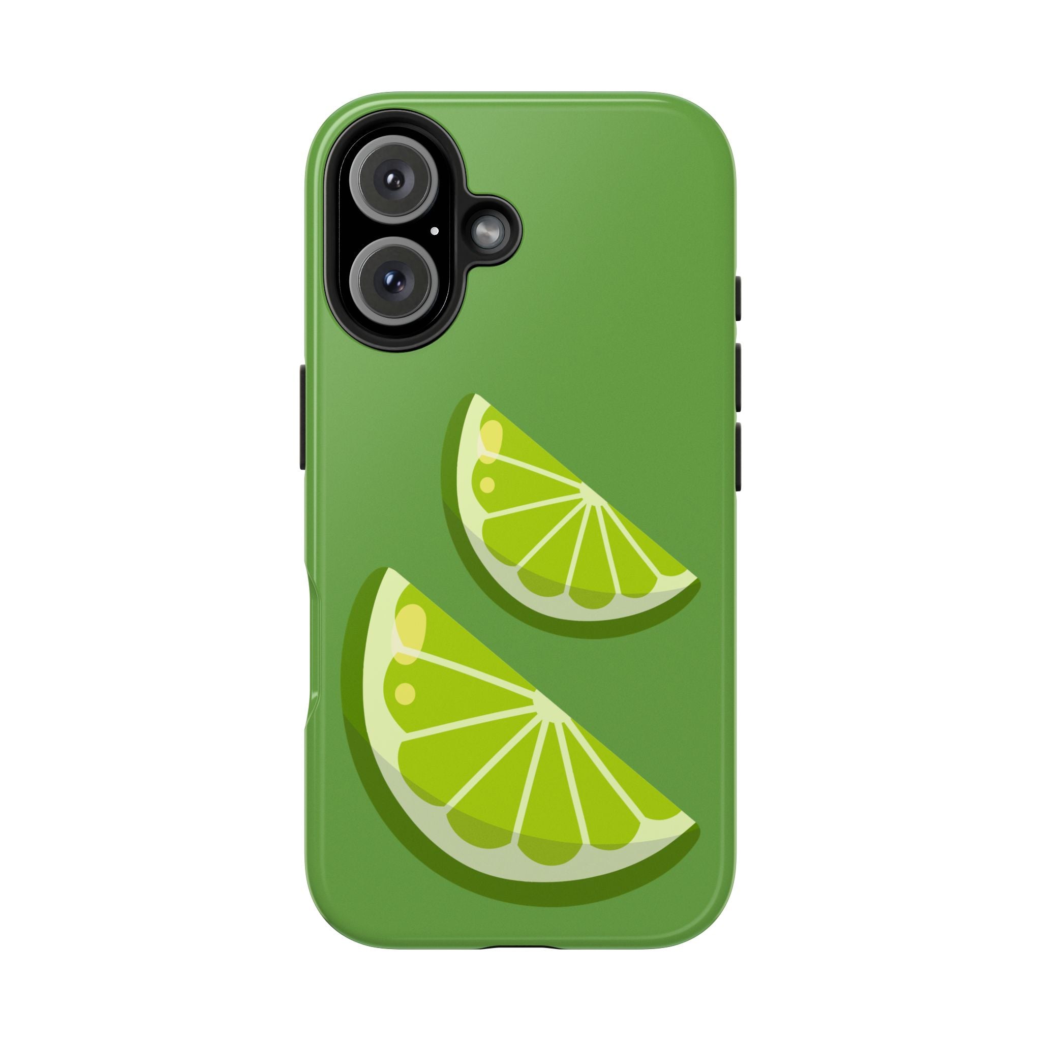 Lime Slice Tough Phone Case — Bright Green Citrus Protective Cover