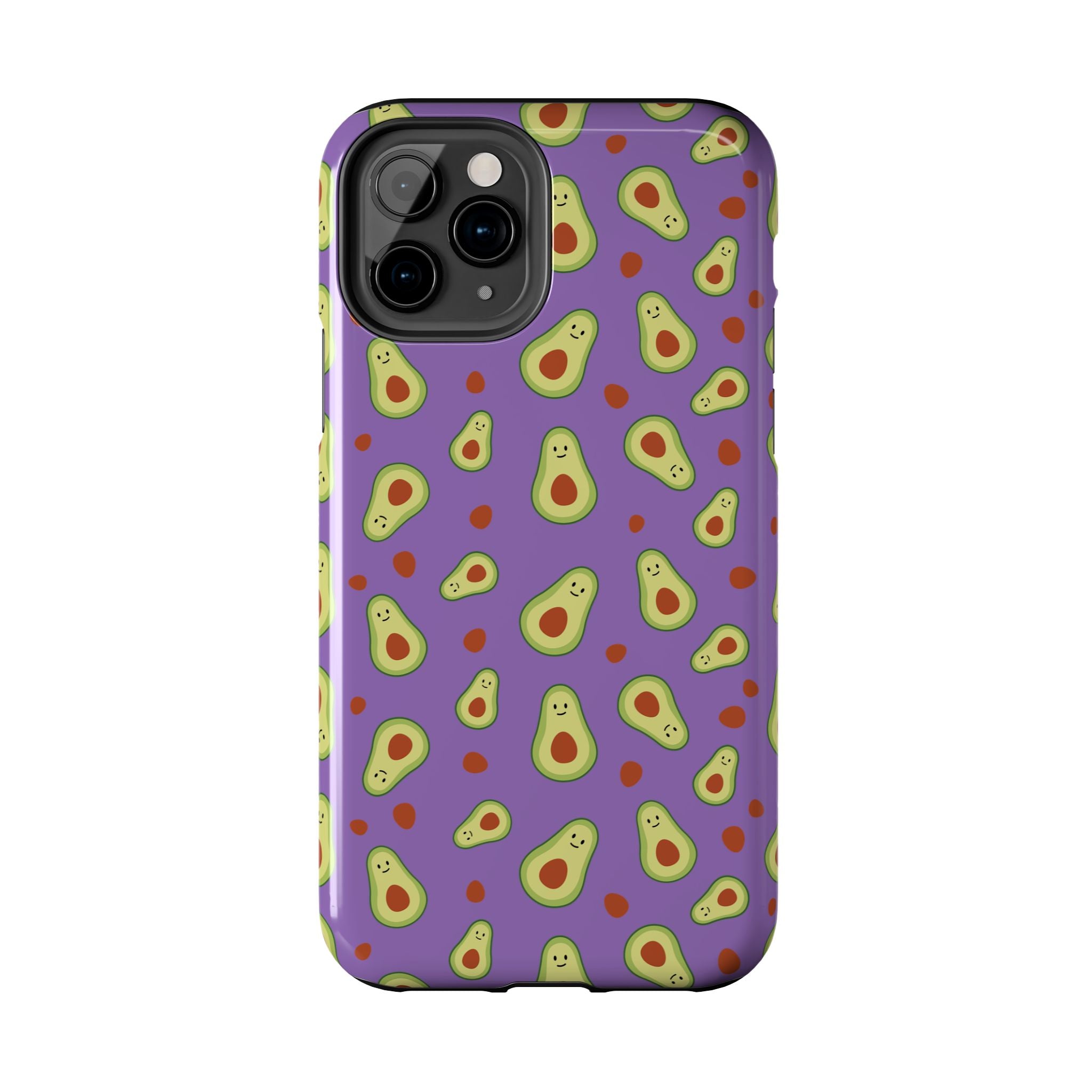 Avocado Pattern Tough Phone Case — Cute Purple Avocado Phone Cover