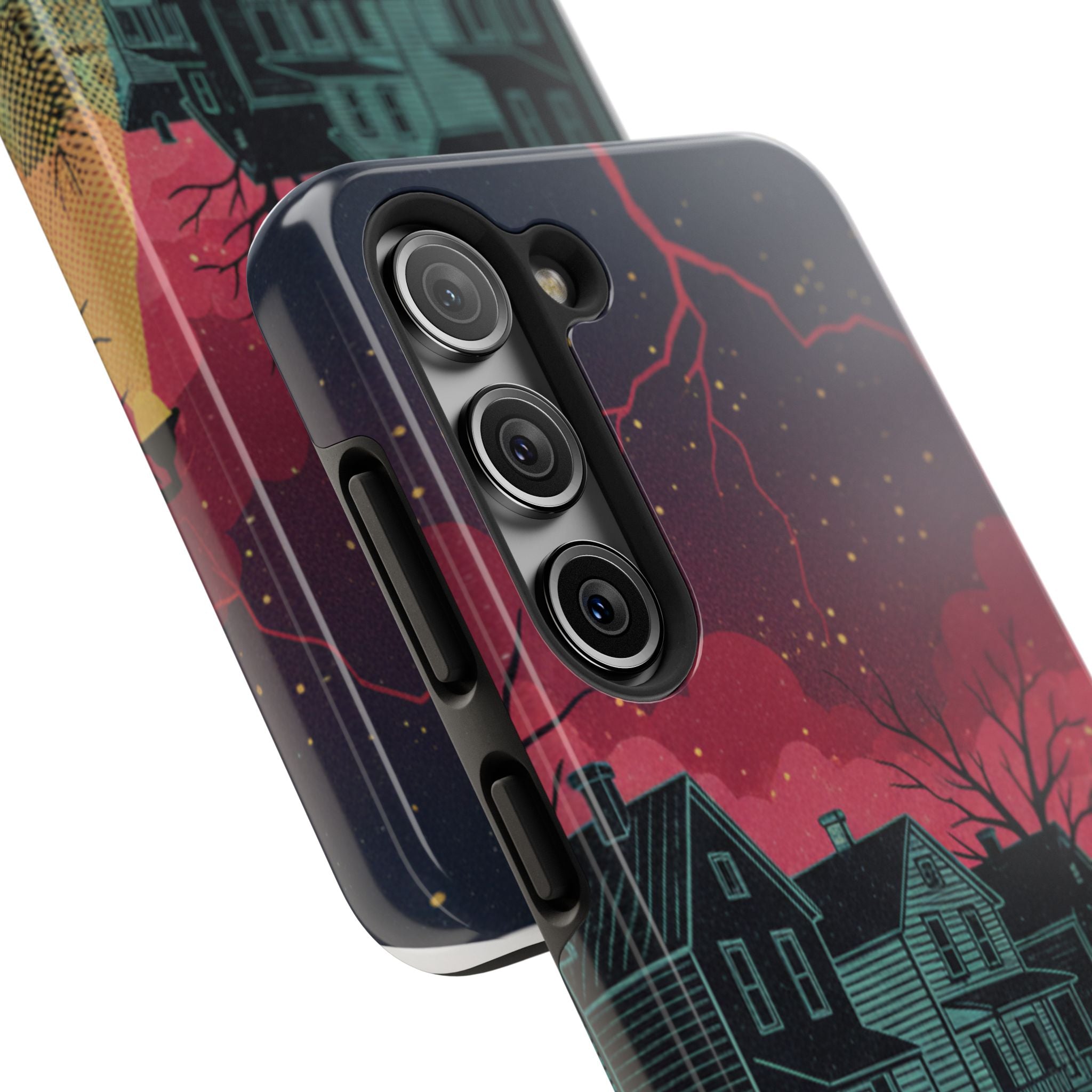 Tough Phone Case — Nostalgic Night Bike Ride Sky Design