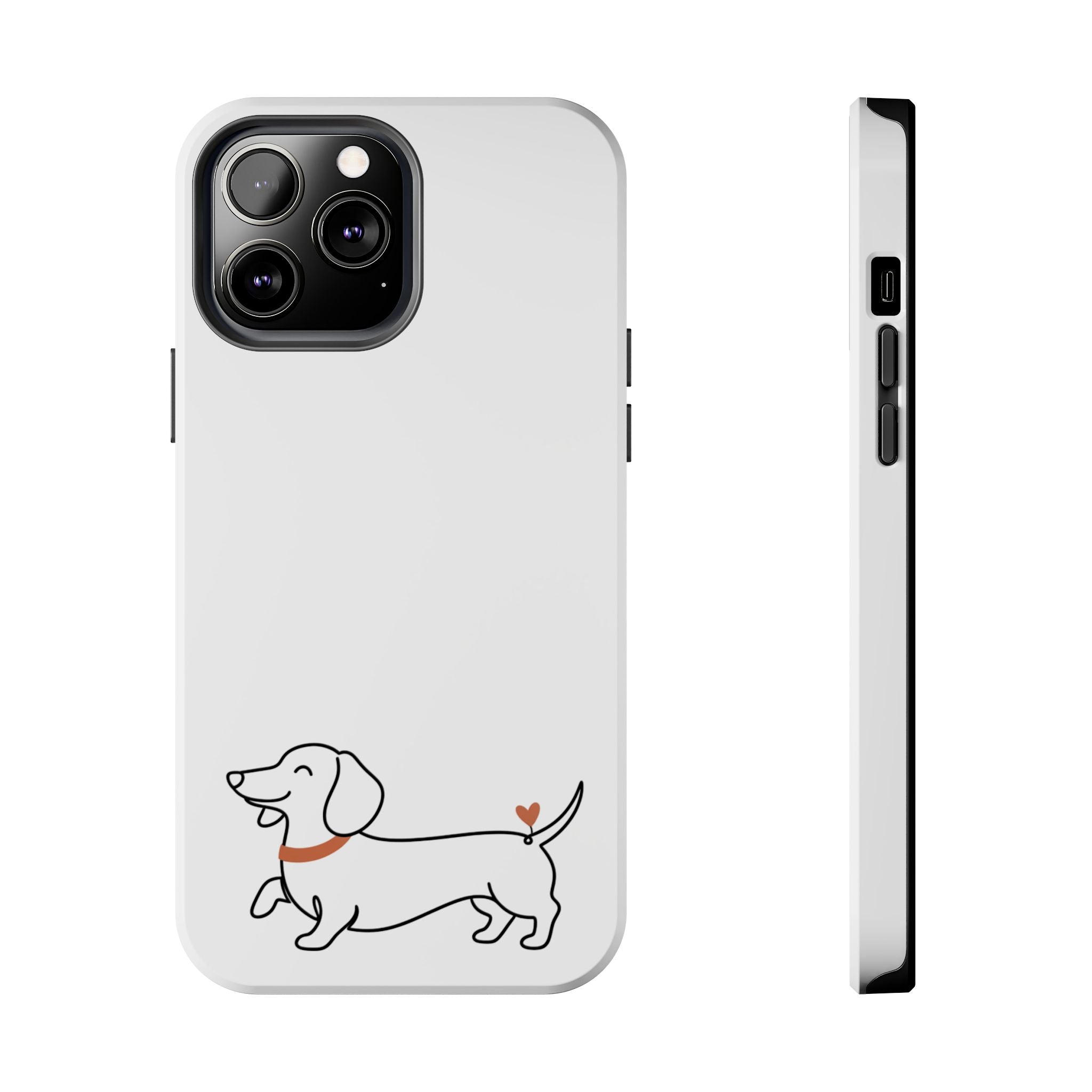 Dachshund Heart Tough Phone Case – Cute Wiener Dog Protective Phone Cover
