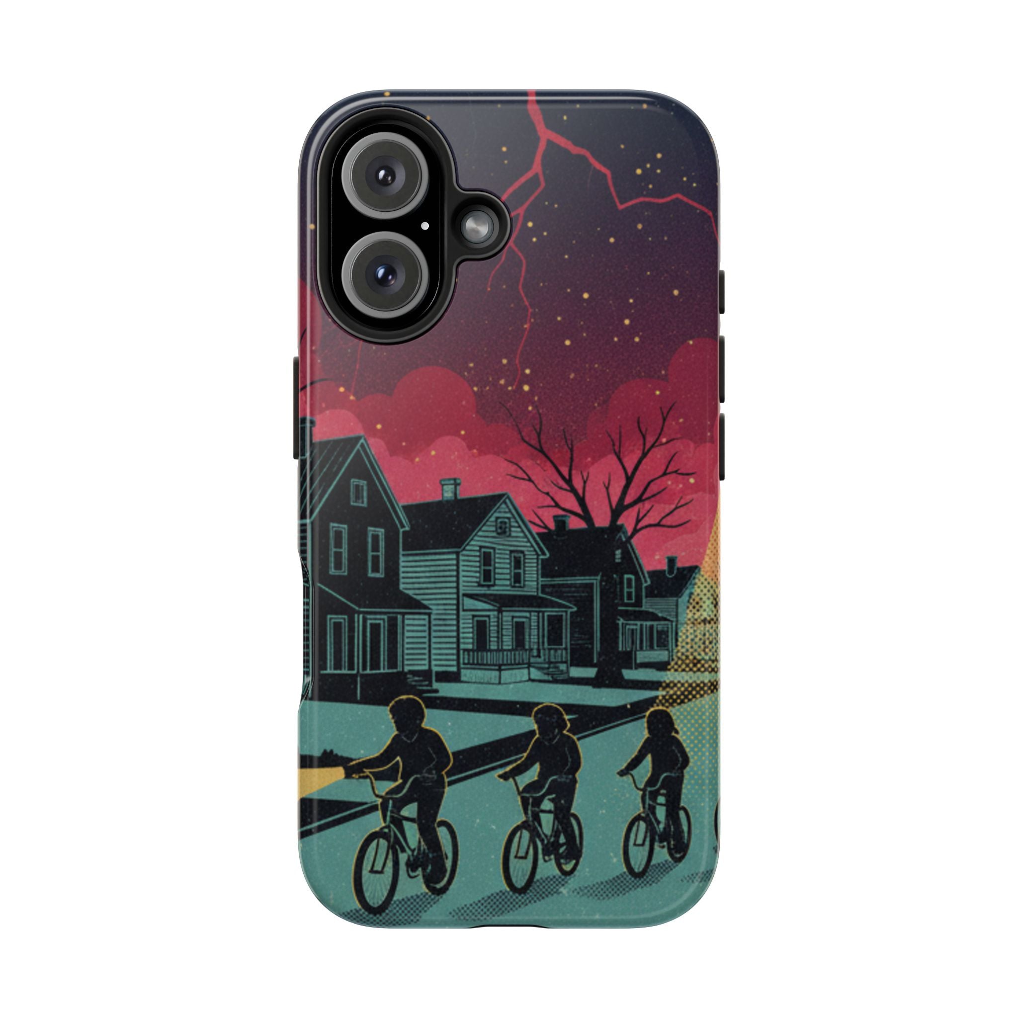 Tough Phone Case — Nostalgic Night Bike Ride Sky Design