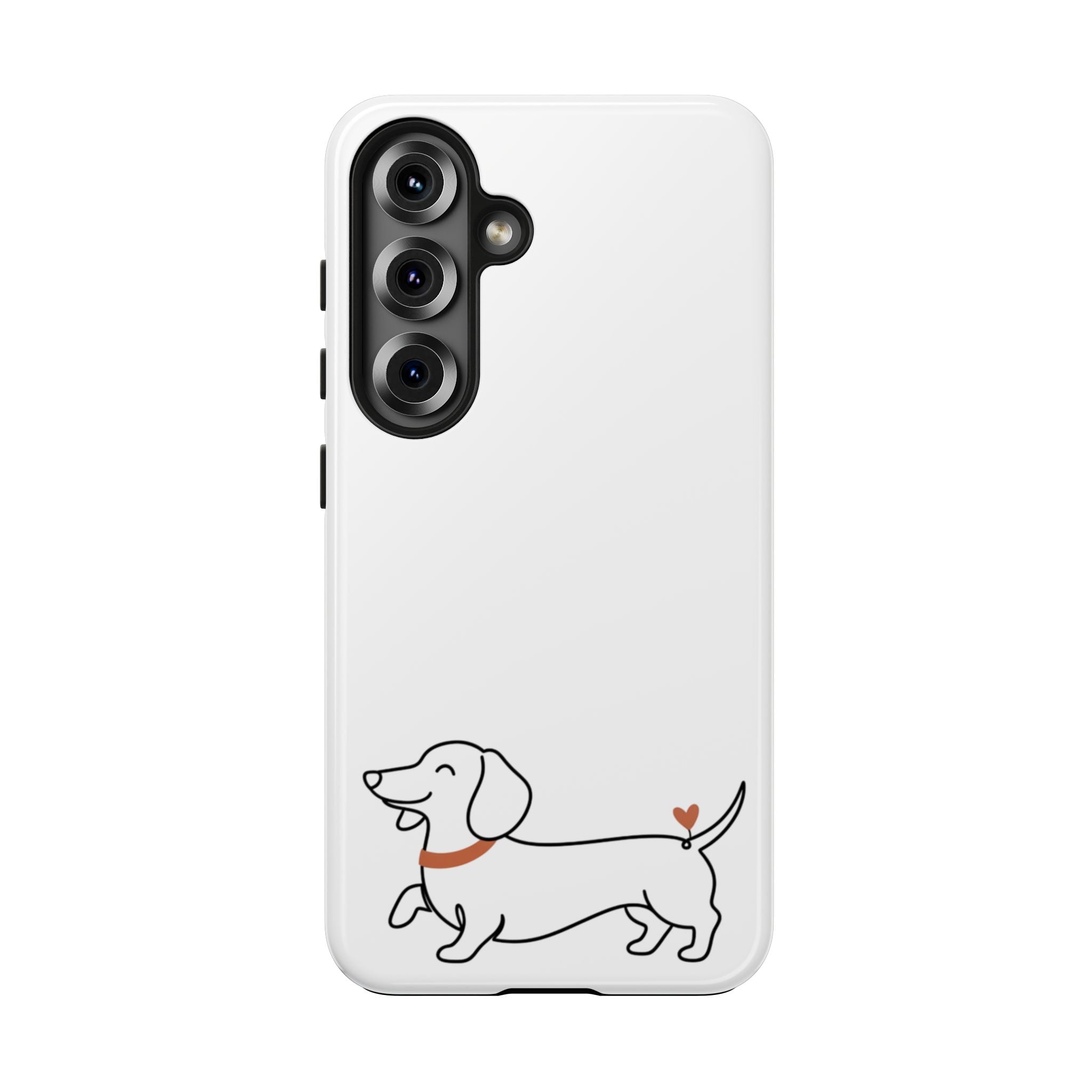 Dachshund Heart Tough Phone Case – Cute Wiener Dog Protective Phone Cover