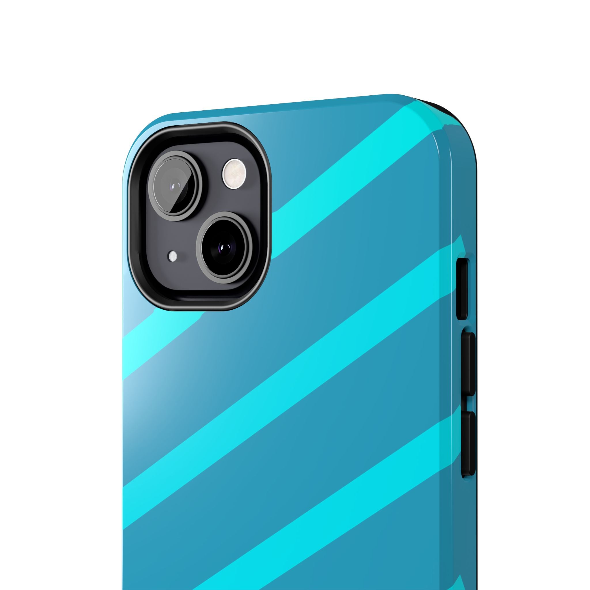 Tough Phone Case — Blue Diagonal Stripe Shockproof Cover