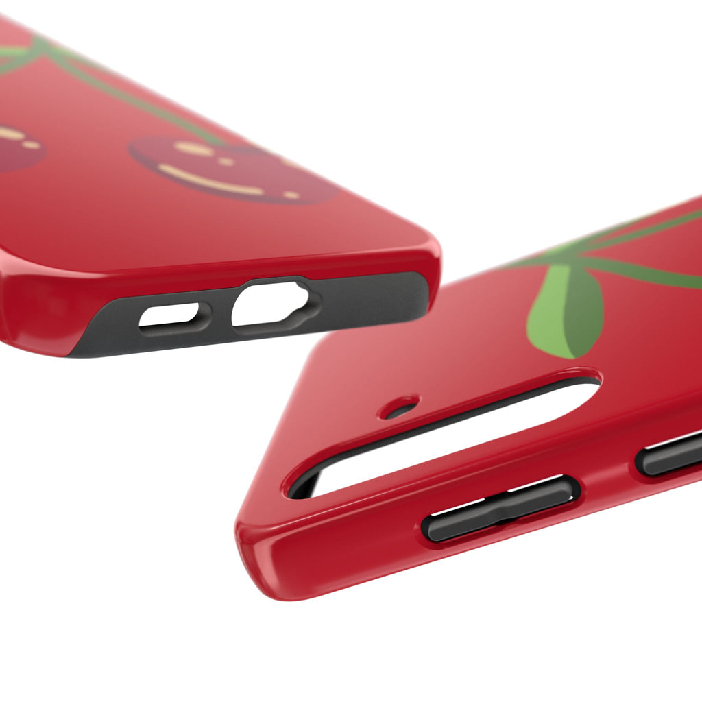 Cherry Red Tough Phone Case — Cute Retro Fruit iPhone Case