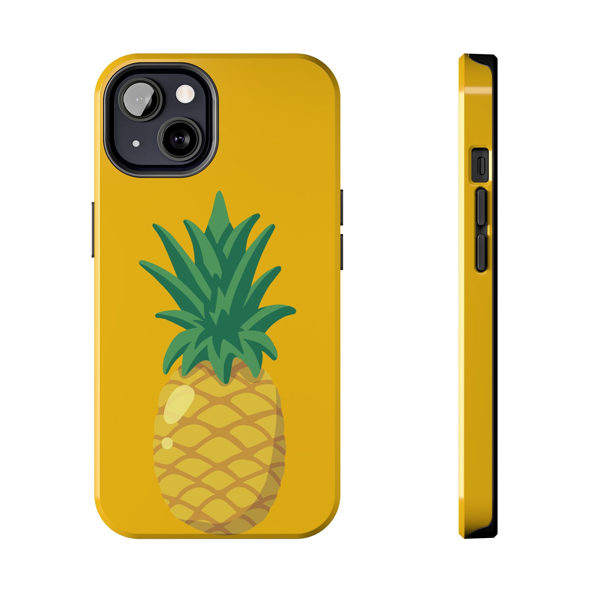 Pineapple Tough Phone Case — Bright Yellow Protective Phone Cover
