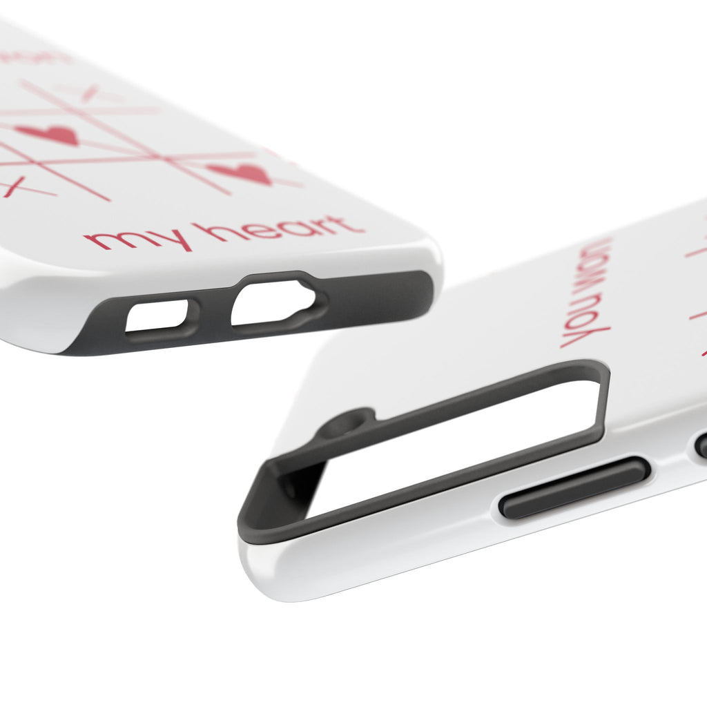 Tough Phone Case — "You Won My Heart" Tic-Tac-Toe Valentine Phone Cover