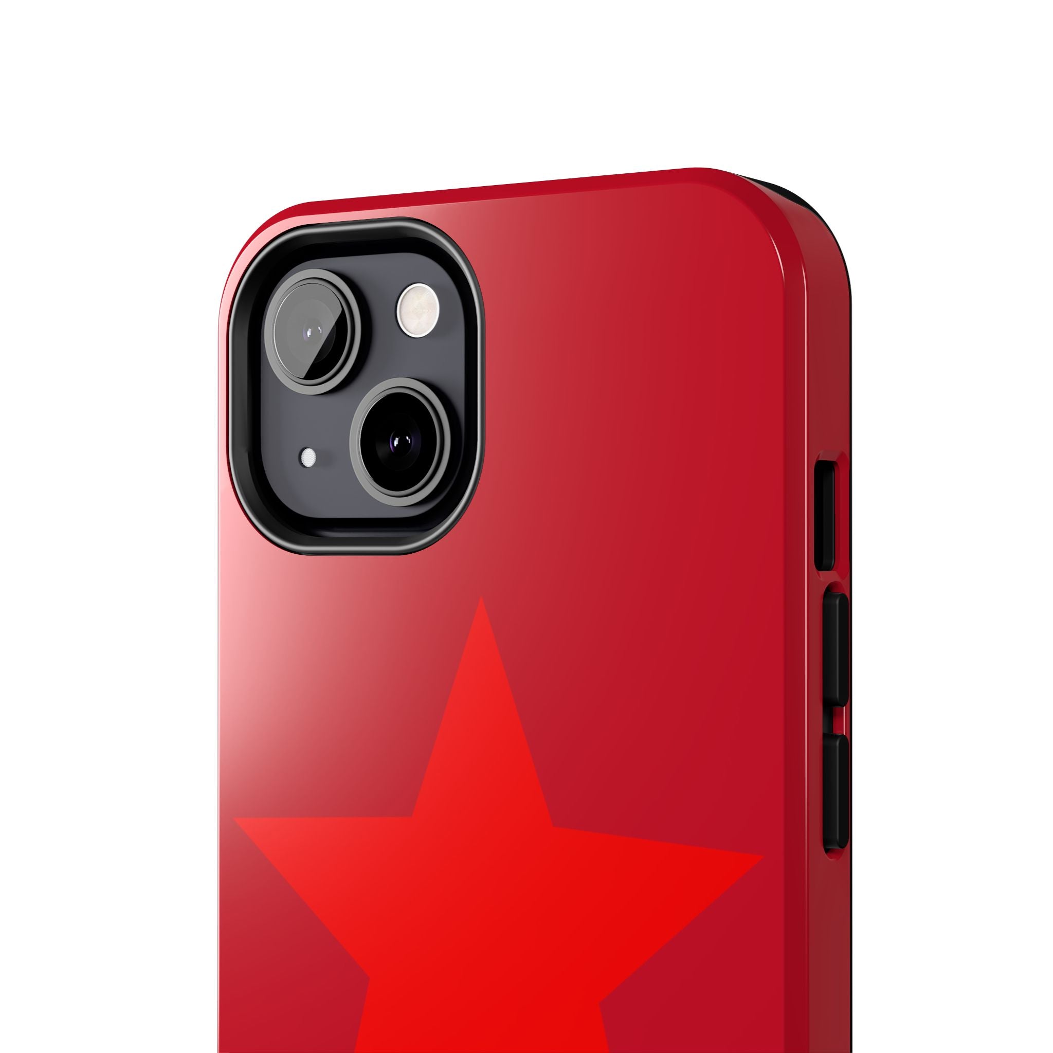 Red Star Tough Phone Case — Dual-Star Protective iPhone Cover
