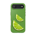 Lime Slice Tough Phone Case — Bright Green Citrus Protective Cover