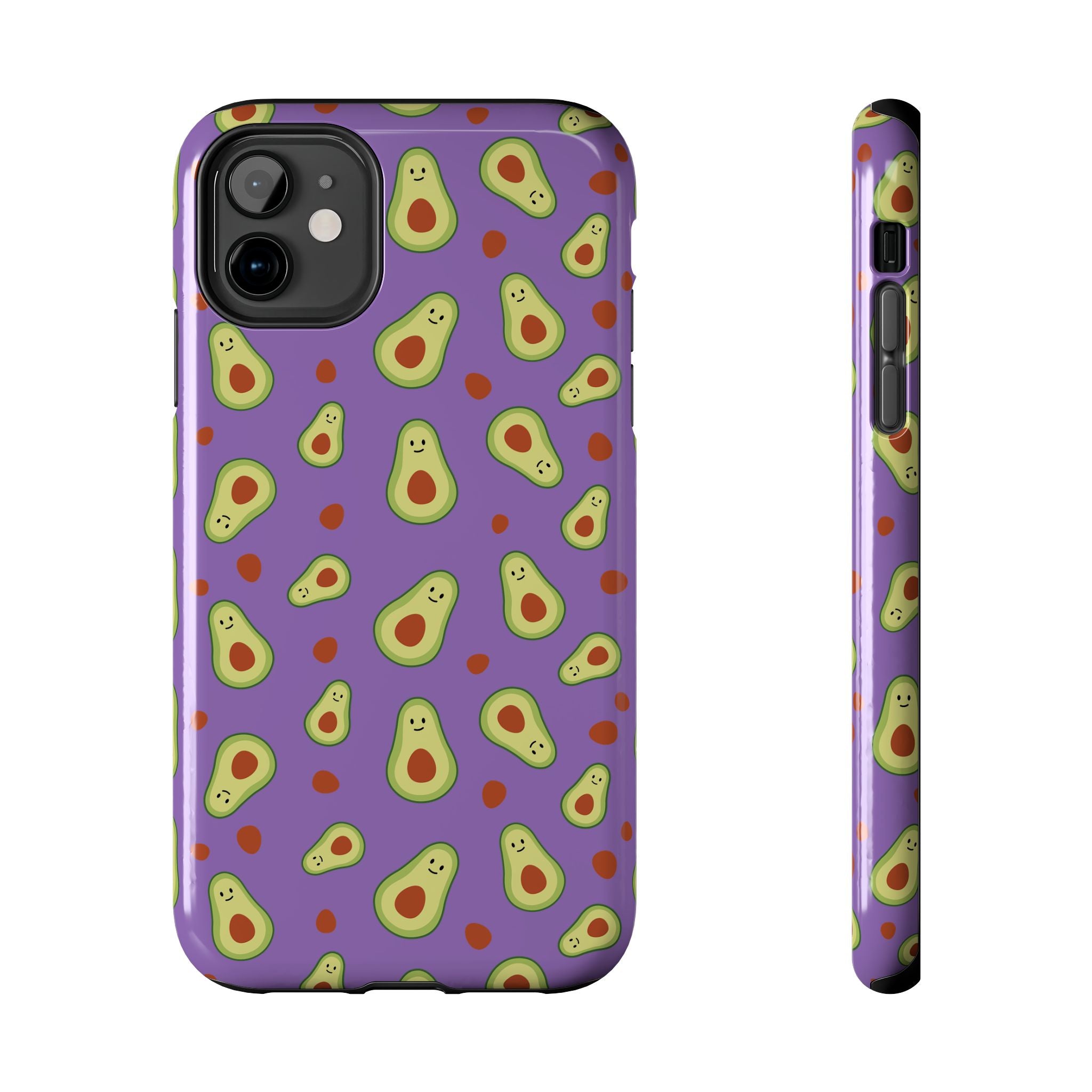 Avocado Pattern Tough Phone Case — Cute Purple Avocado Phone Cover