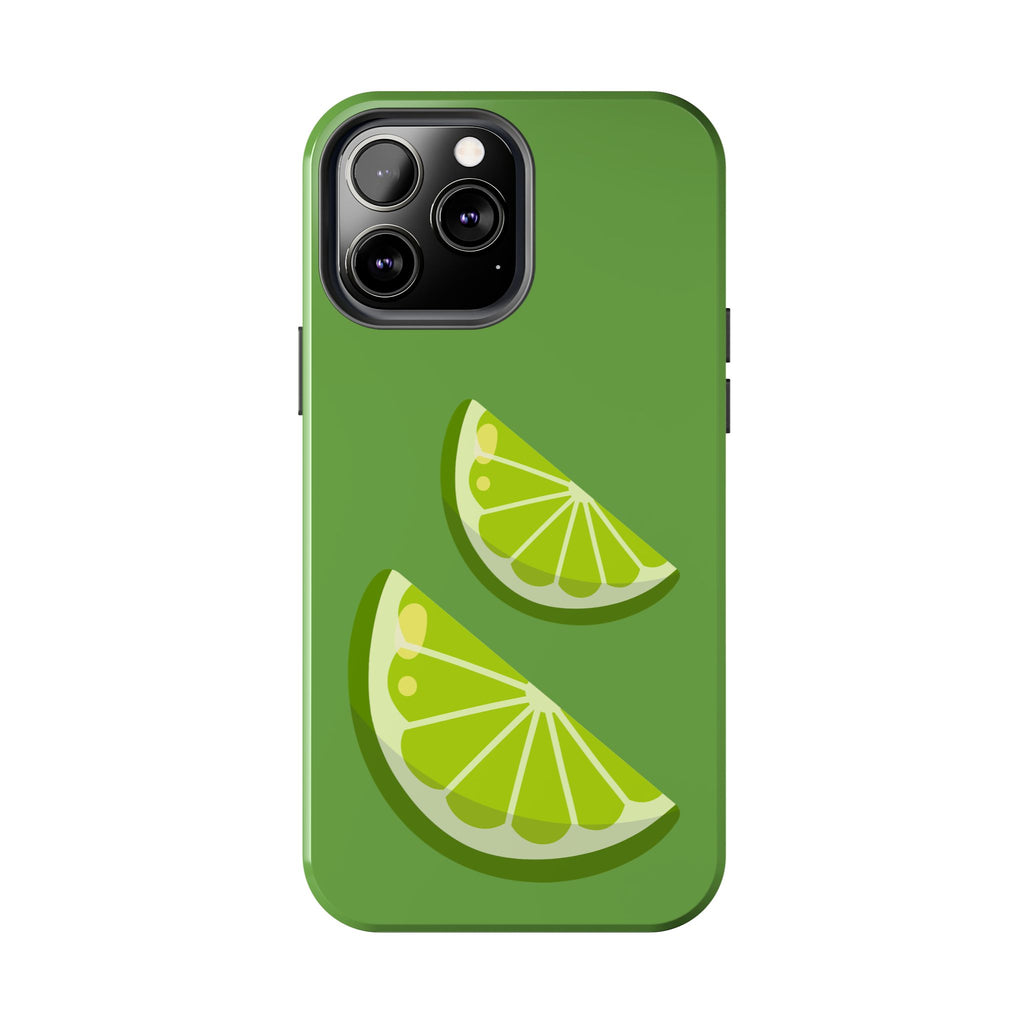 Lime Slice Tough Phone Case — Bright Green Citrus Protective Cover