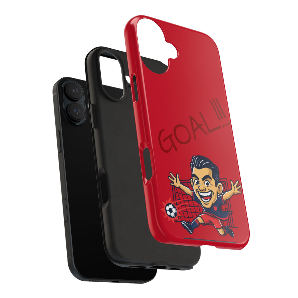 Phone Case — 'GOAL!!!' Cartoon Soccer Player Tough Protective Case