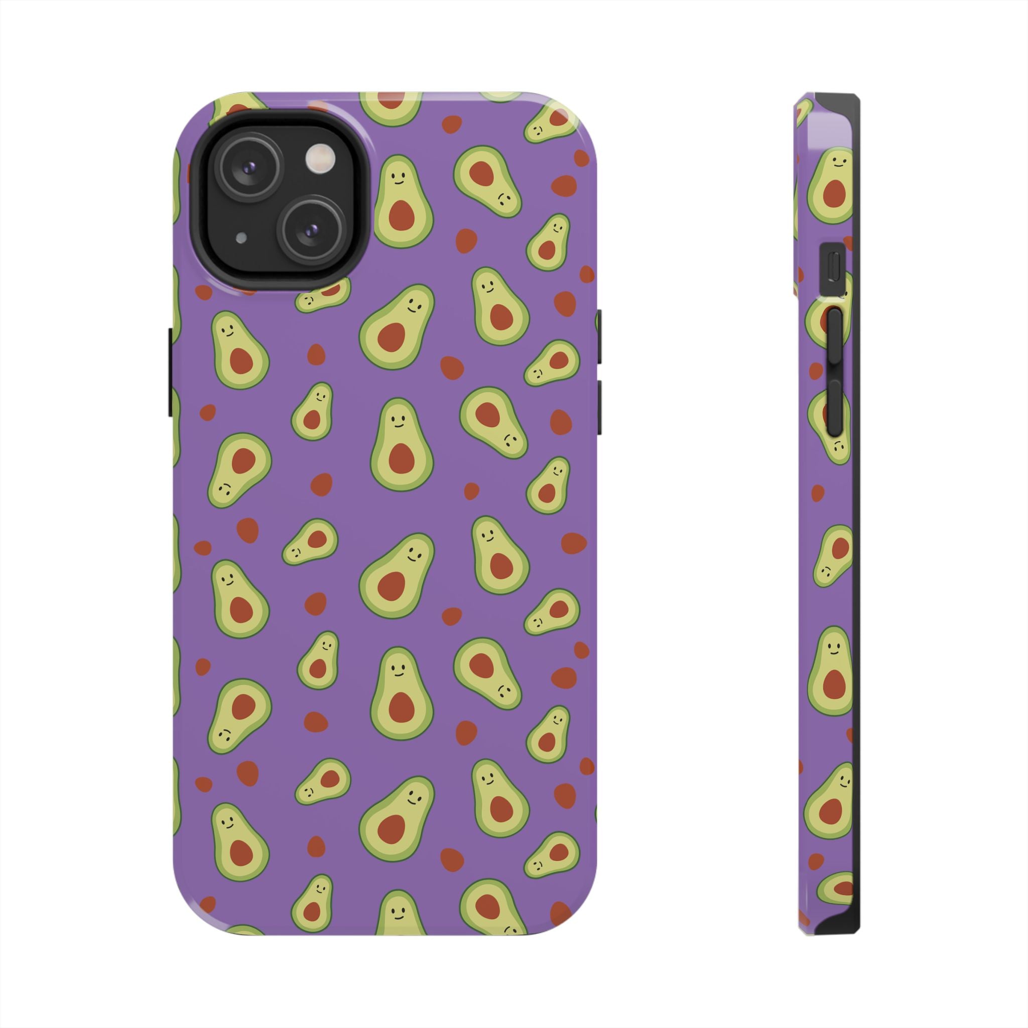 Avocado Pattern Tough Phone Case — Cute Purple Avocado Phone Cover