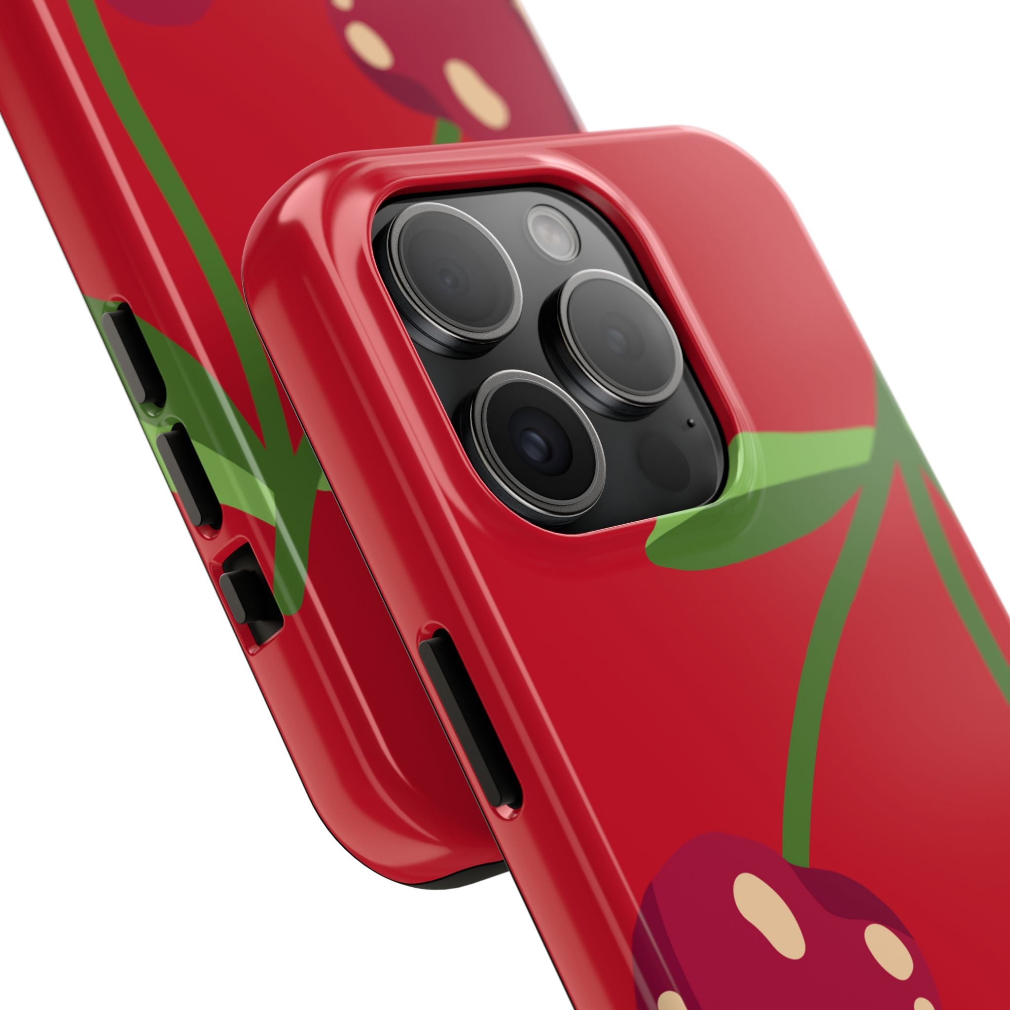 Cherry Red Tough Phone Case — Cute Retro Fruit iPhone Case