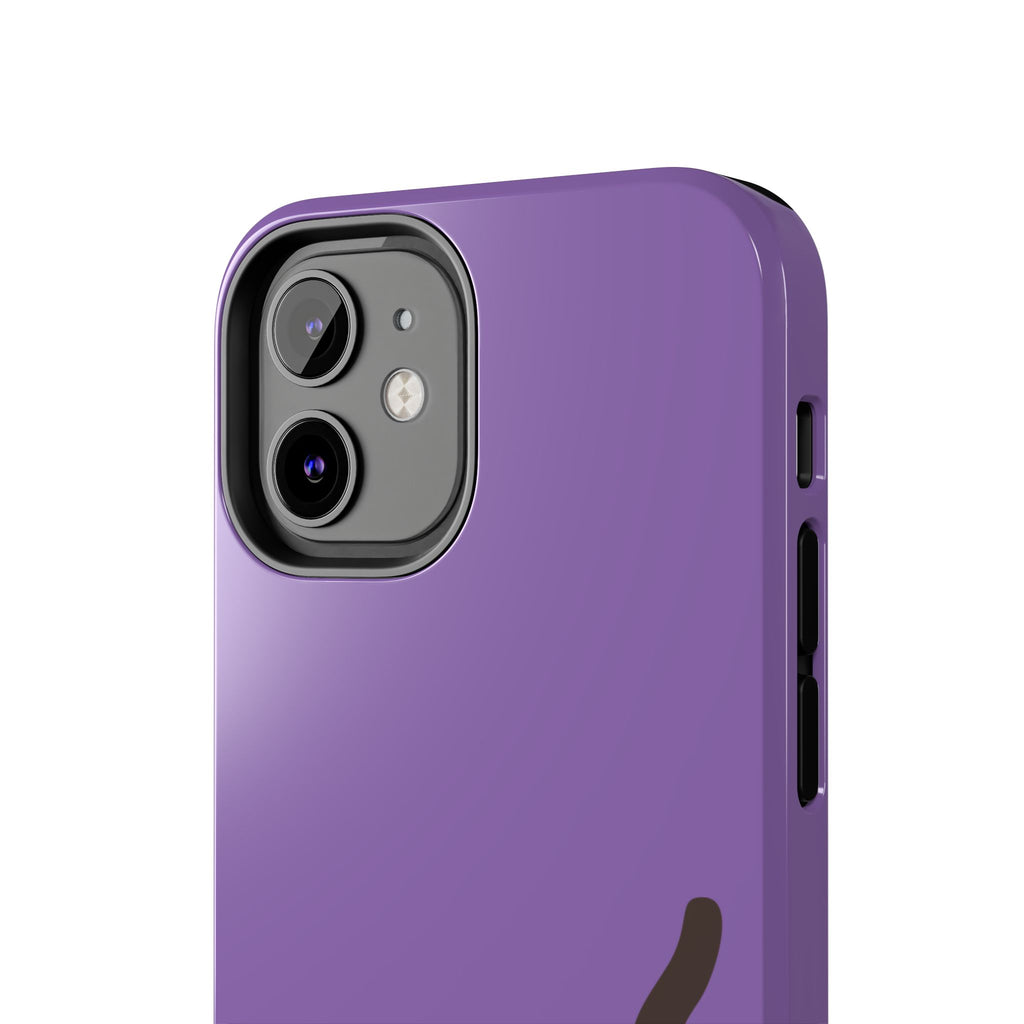 Purple Cute Cat-in-Bread Tough Phone Case — Cute Cat Heart Design
