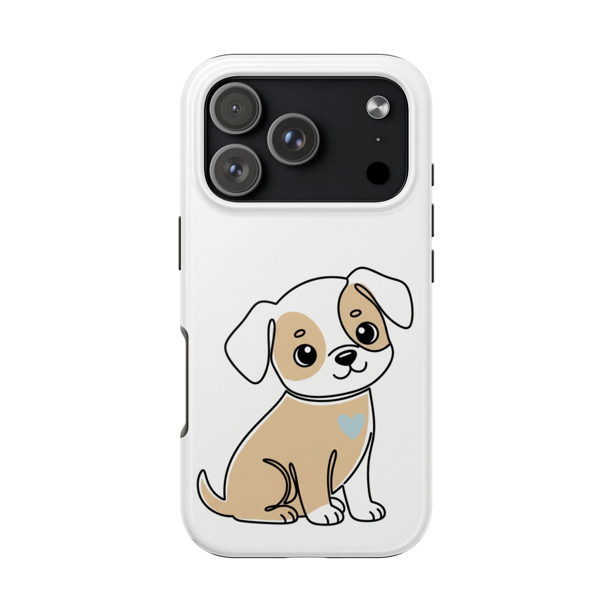 Cute Puppy Tough Phone Case – Cartoon Dog Protective Phone Cover