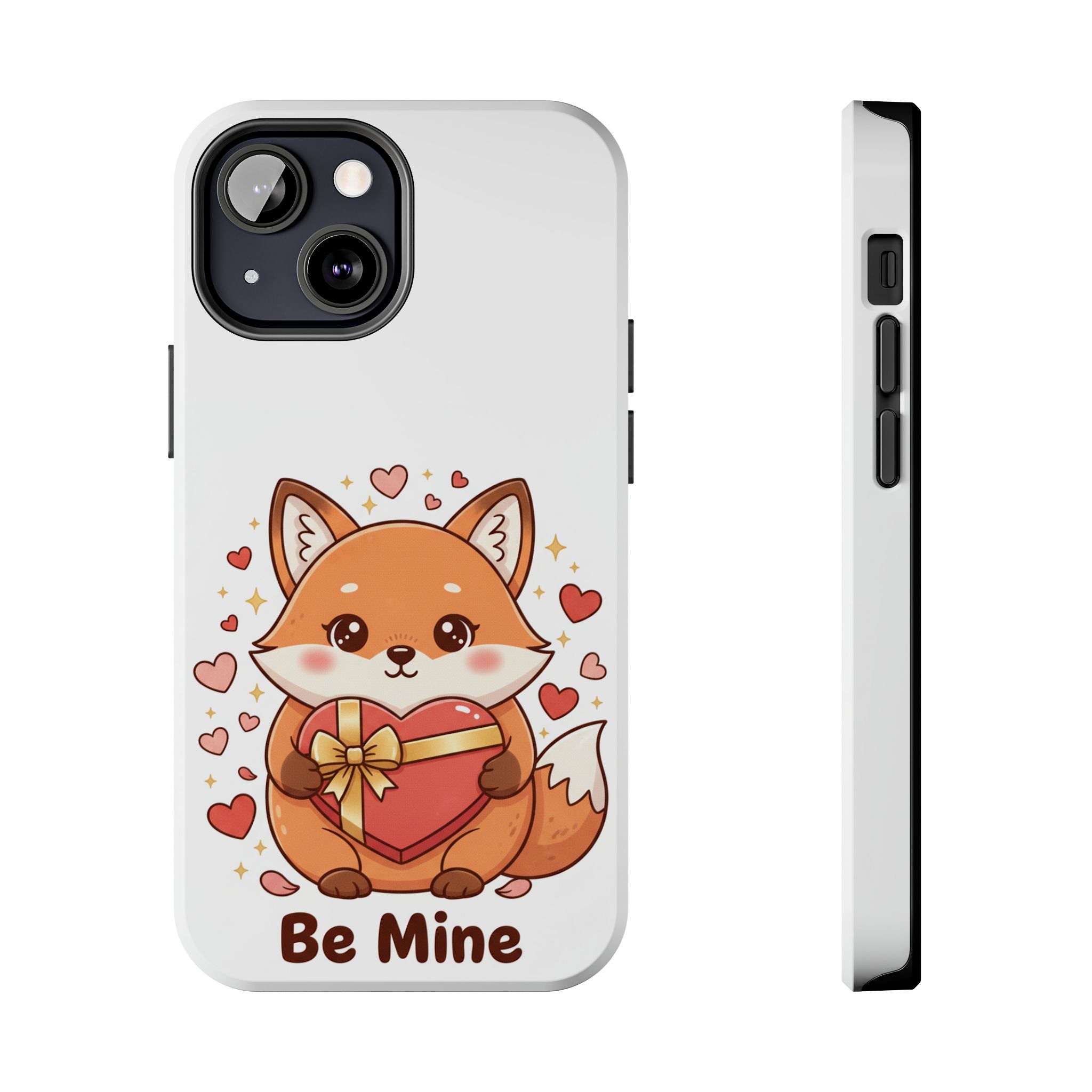 Phone Case — Cute Valentine Fox 'Be Mine' Protective Tough Case
