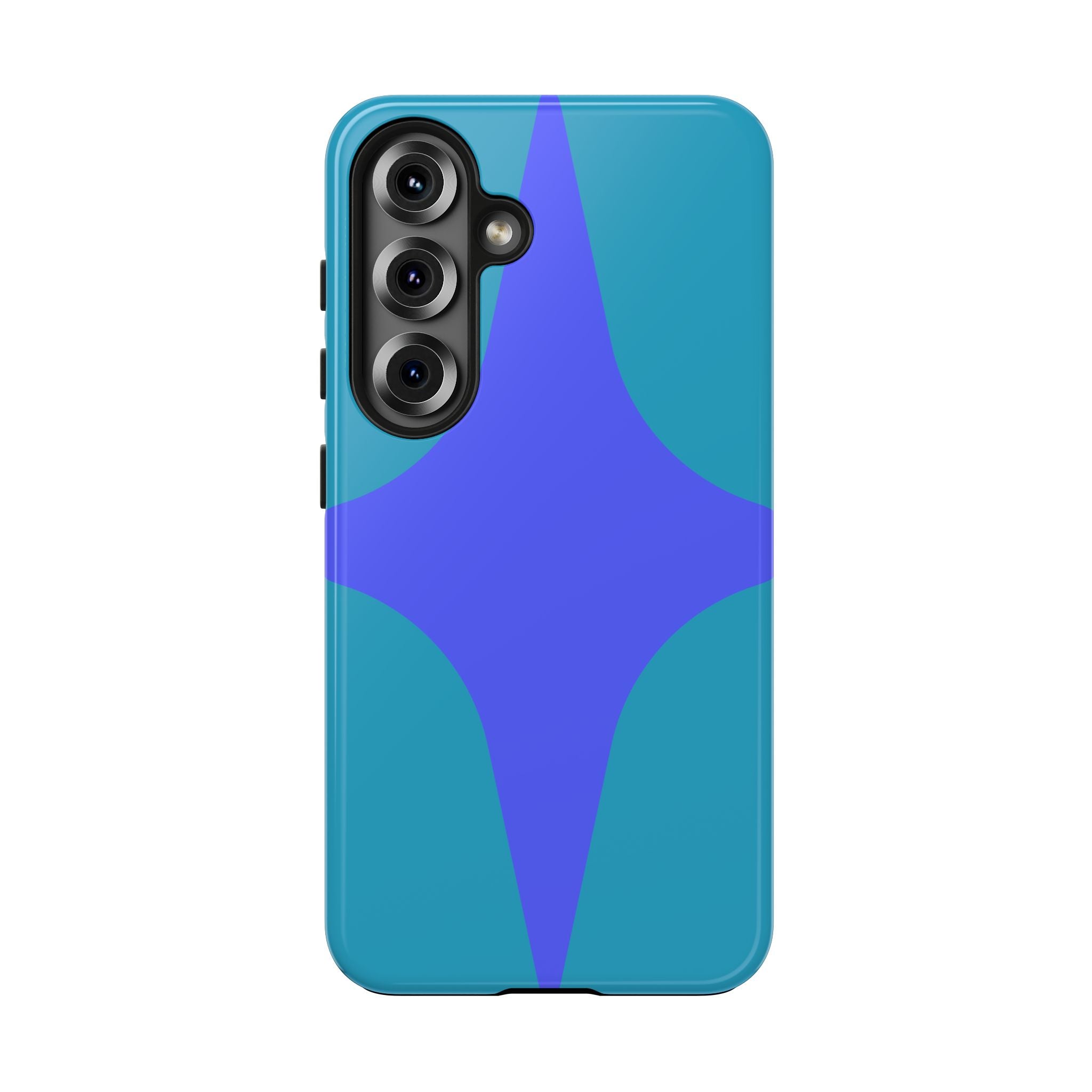 Teal & Indigo Starburst Tough Phone Case — Durable Protective Phone Case