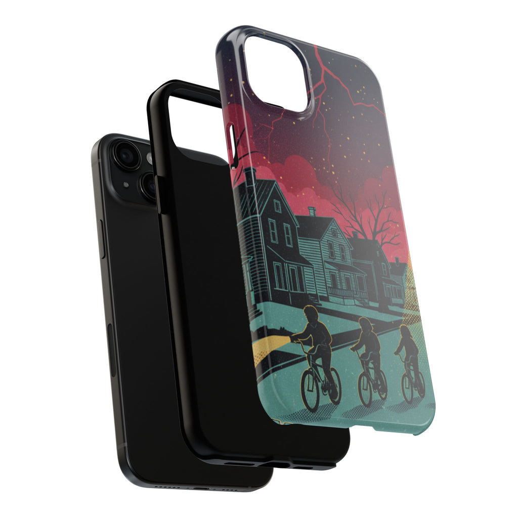 Tough Phone Case — Nostalgic Night Bike Ride Sky Design