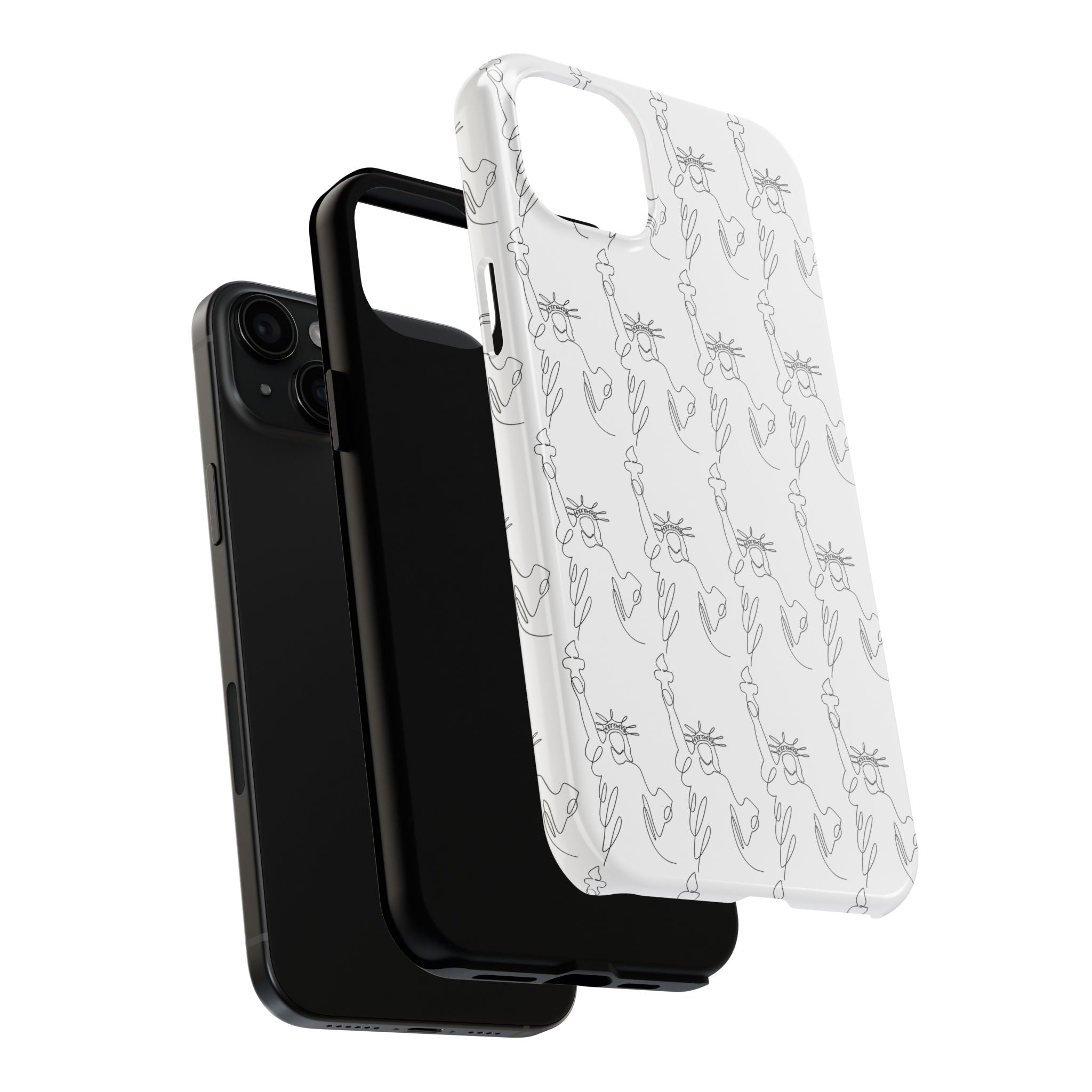 Statue of Liberty Sketch Tough Phone Case — Minimal Patriotic iPhone Cover