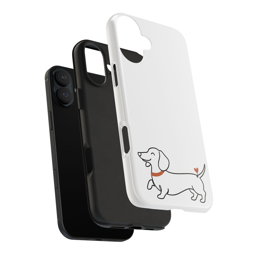 Dachshund Heart Tough Phone Case – Cute Wiener Dog Protective Phone Cover