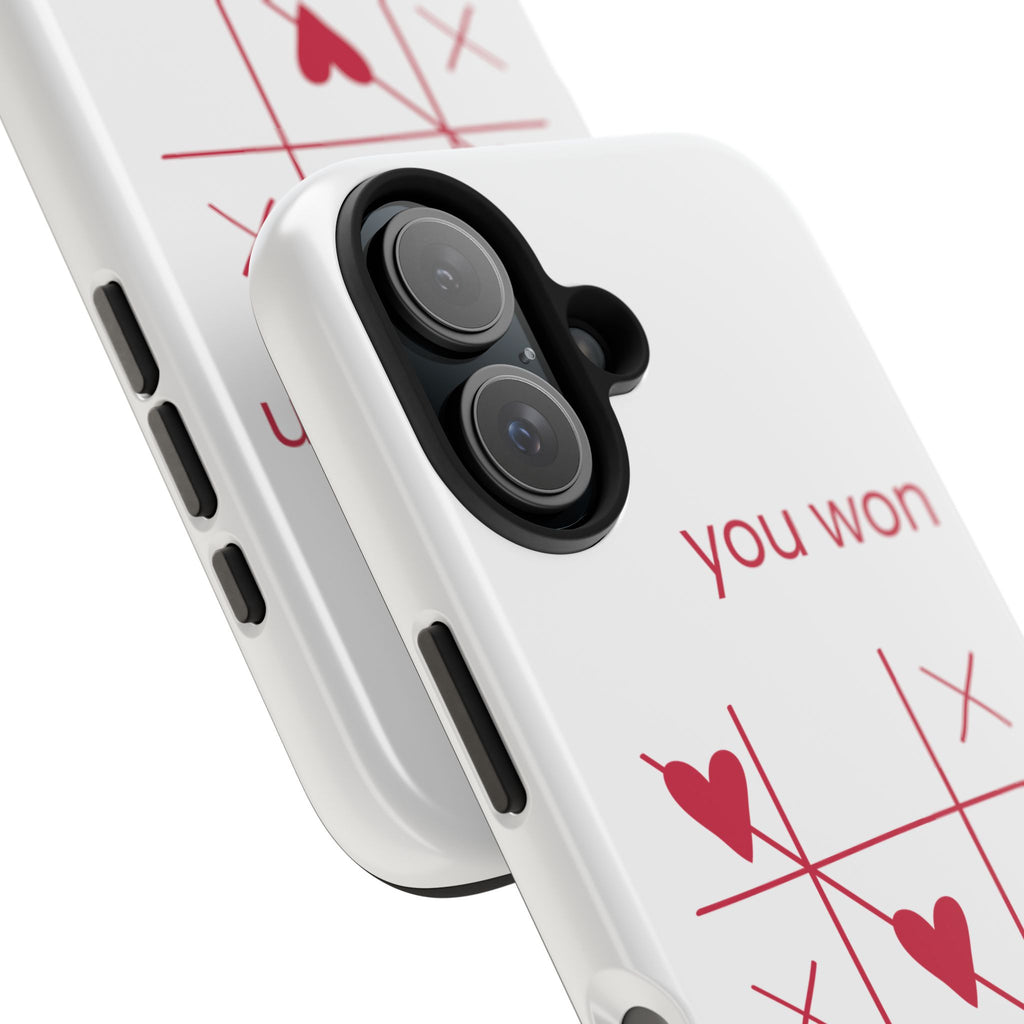 Tough Phone Case — "You Won My Heart" Tic-Tac-Toe Valentine Phone Cover