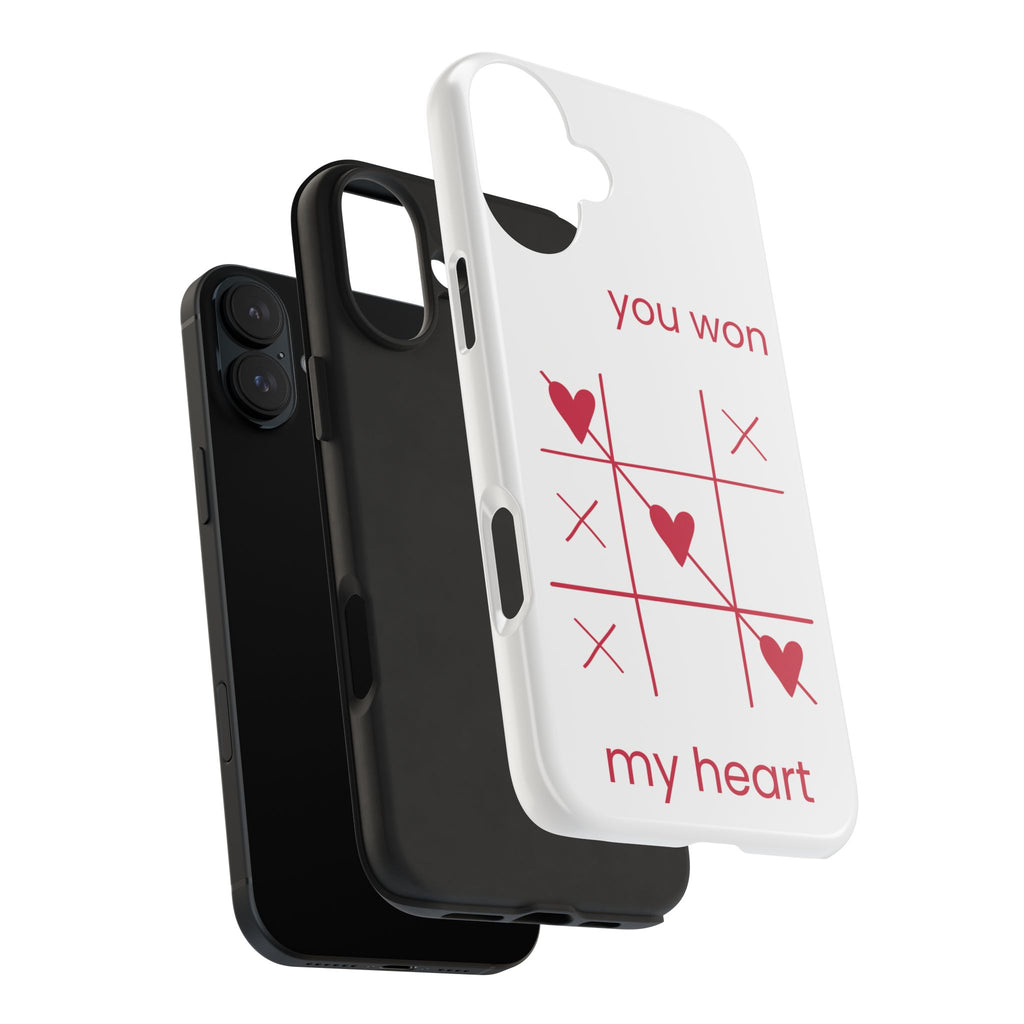 Tough Phone Case — "You Won My Heart" Tic-Tac-Toe Valentine Phone Cover