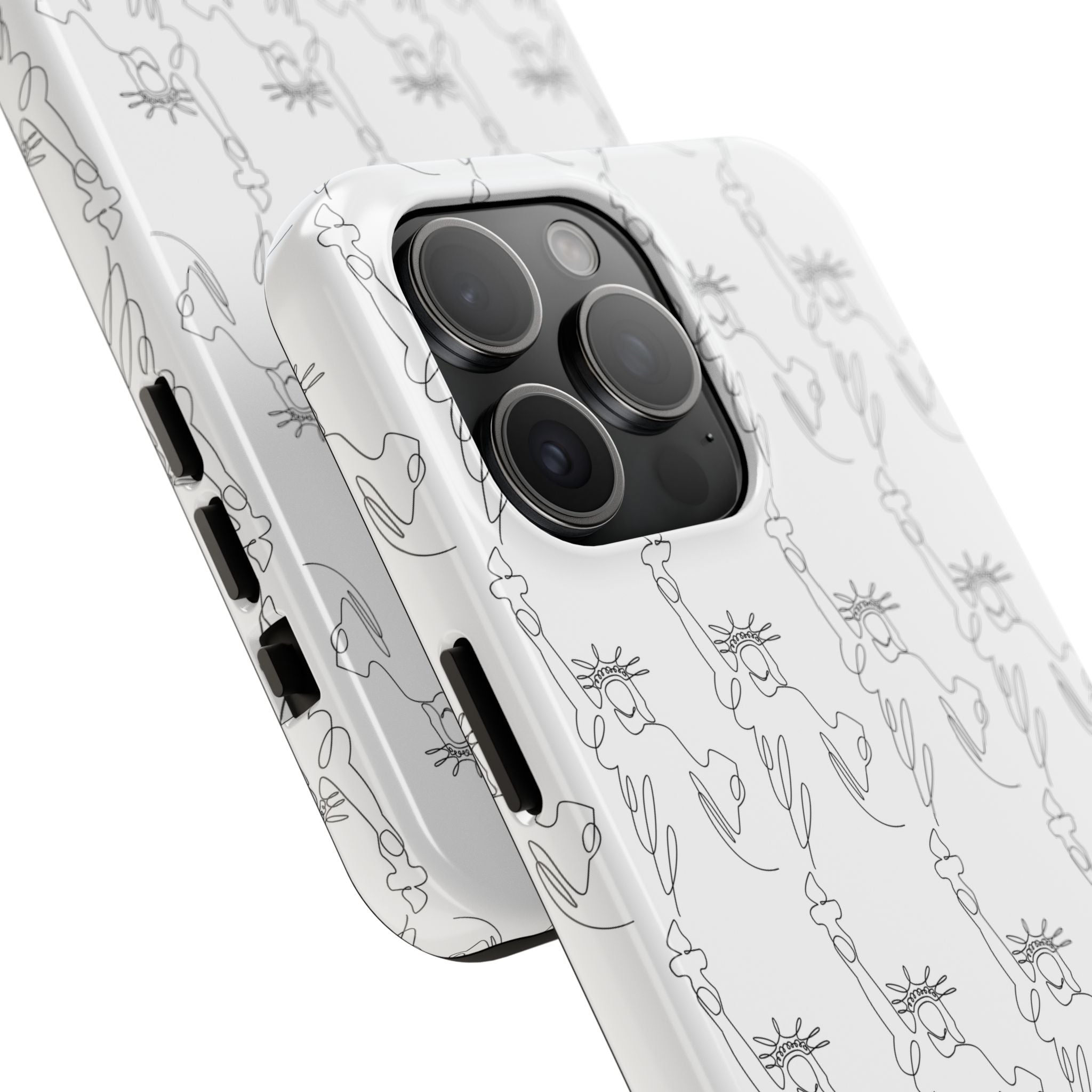 Statue of Liberty Sketch Tough Phone Case — Minimal Patriotic iPhone Cover
