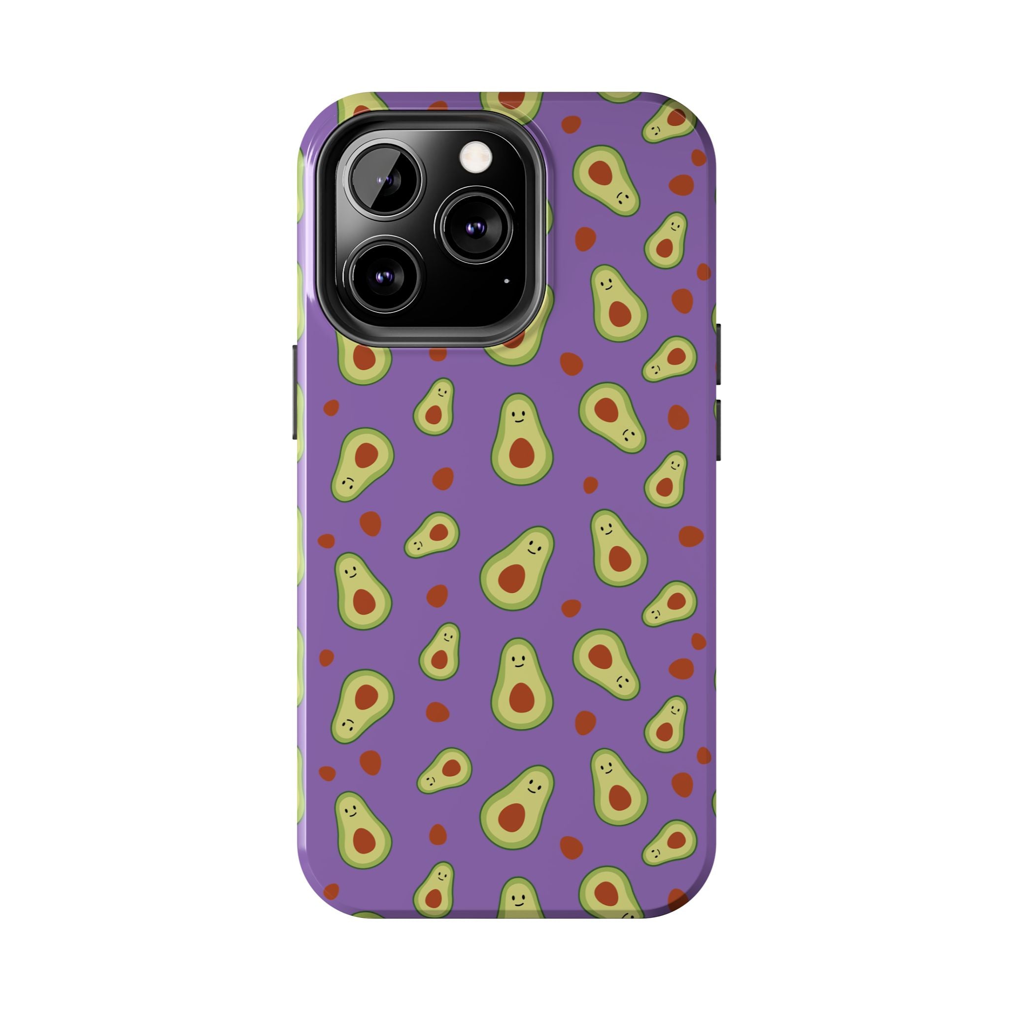 Avocado Pattern Tough Phone Case — Cute Purple Avocado Phone Cover