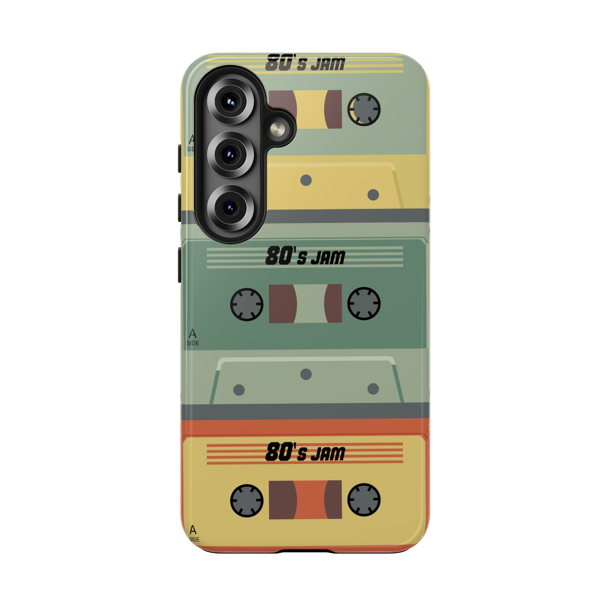 Retro 80s Cassette Tough Phone Case — "80's Jam" Vintage Tape Design