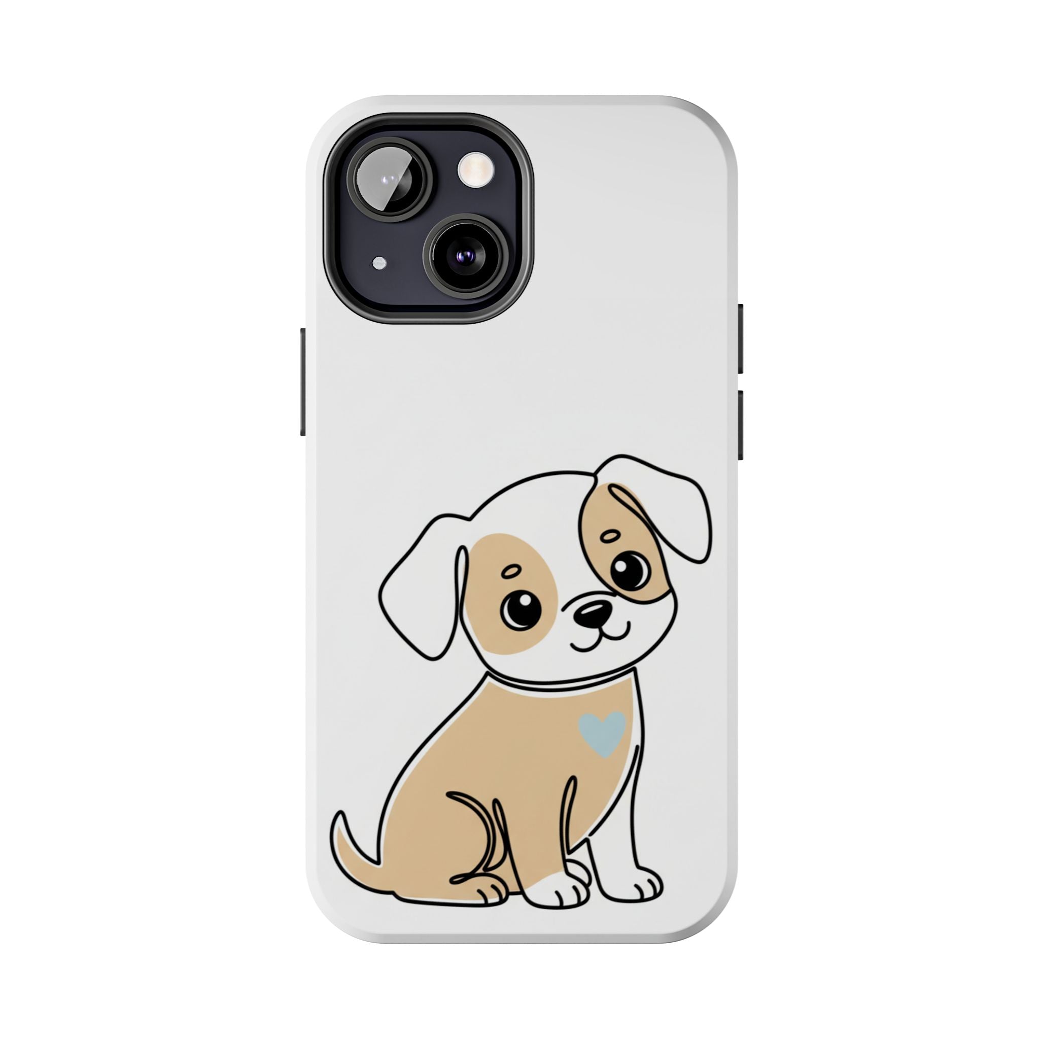 Cute Puppy Tough Phone Case – Cartoon Dog Protective Phone Cover