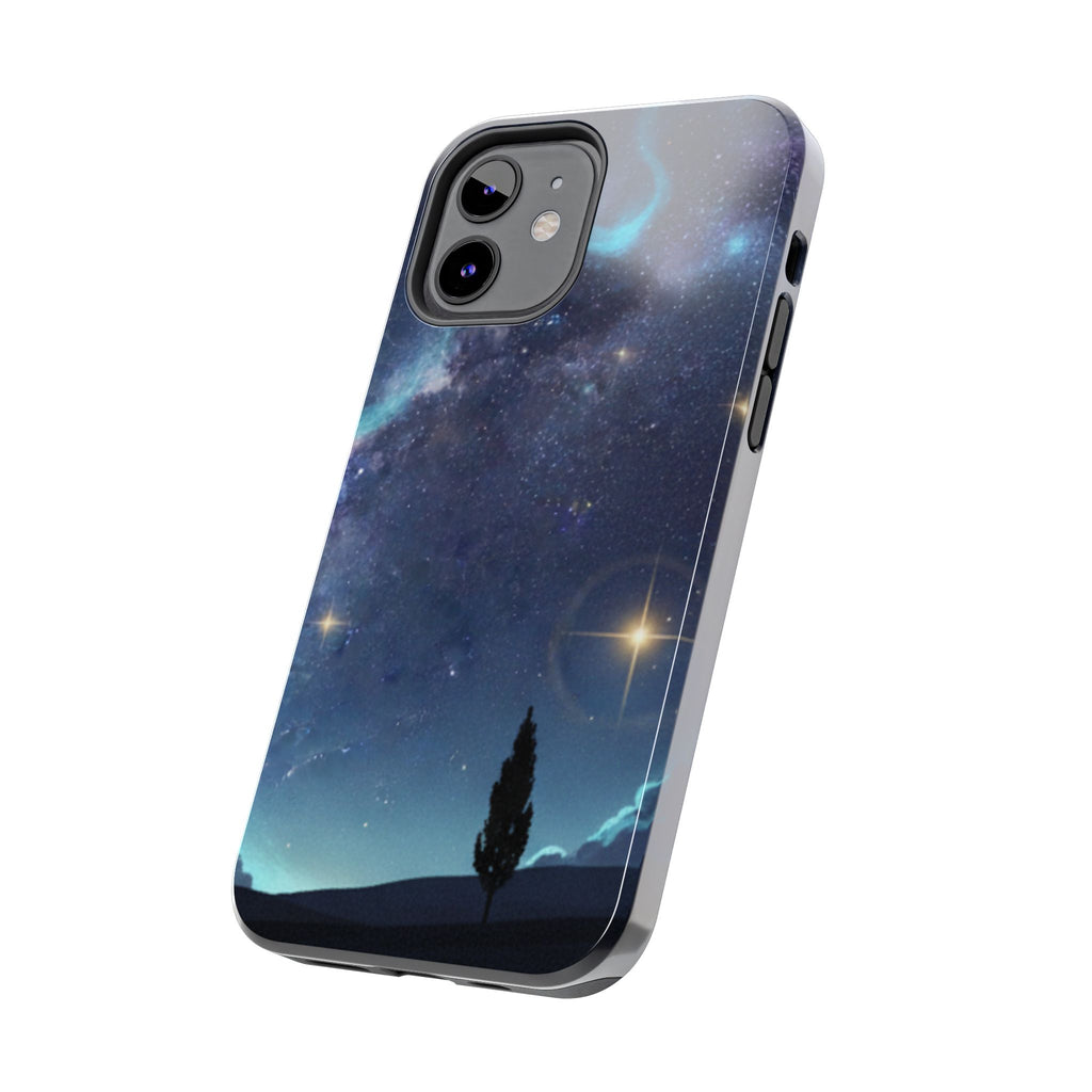 Galaxy Night Sky Tough Phone Case — Starry Landscape Protective Phone Cover