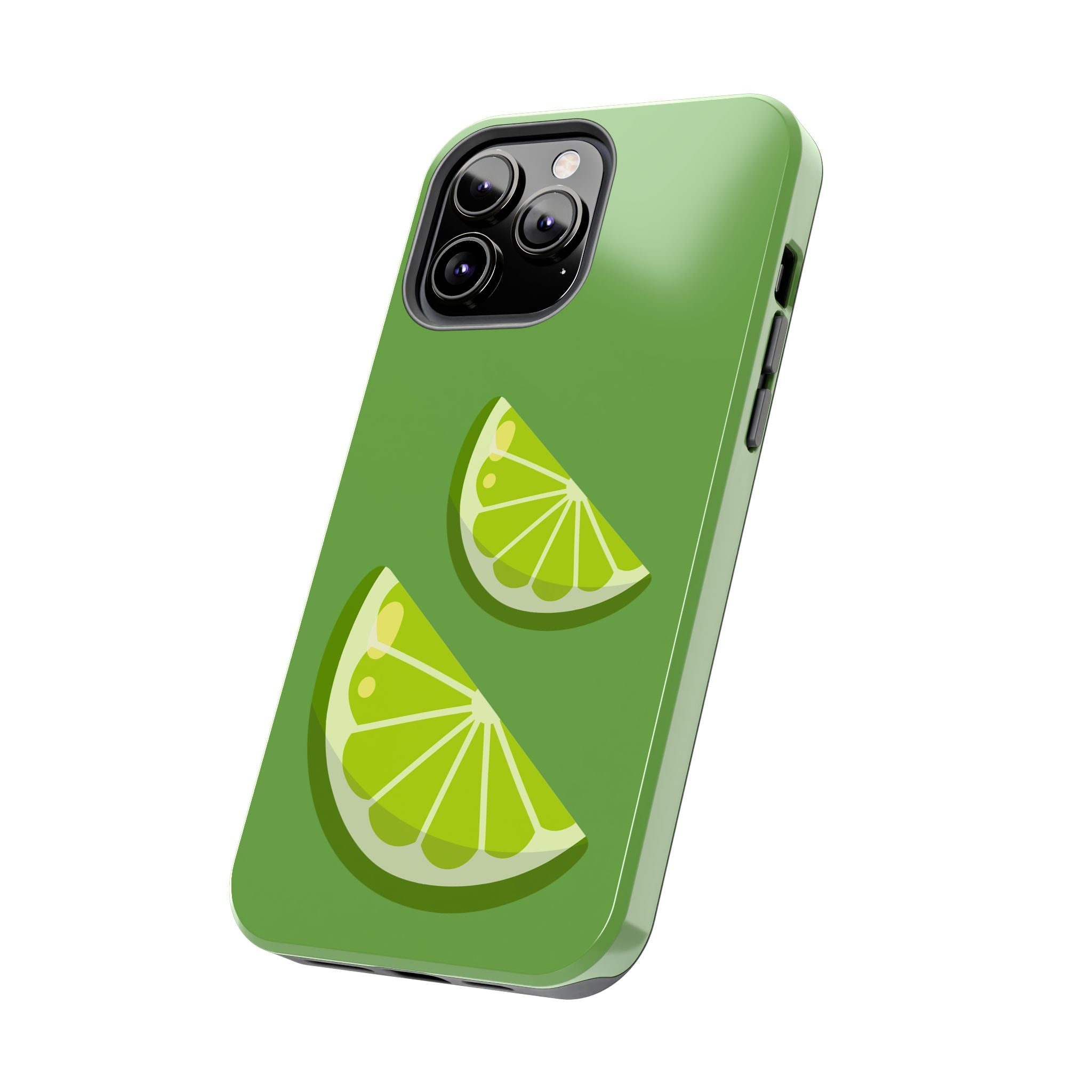 Lime Slice Tough Phone Case — Bright Green Citrus Protective Cover